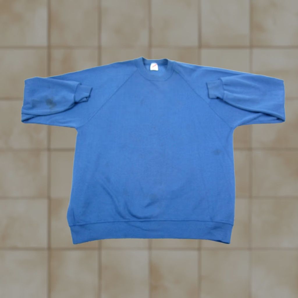 Jerzees VINTAGE Jerzees Sweatshirt Mens 2XL Blue Crew Neck Fleece Cotton Polyester Logo 90s Made in USA Boys? Size US XXL / EU 58 / 5 - 1 Thumbnail