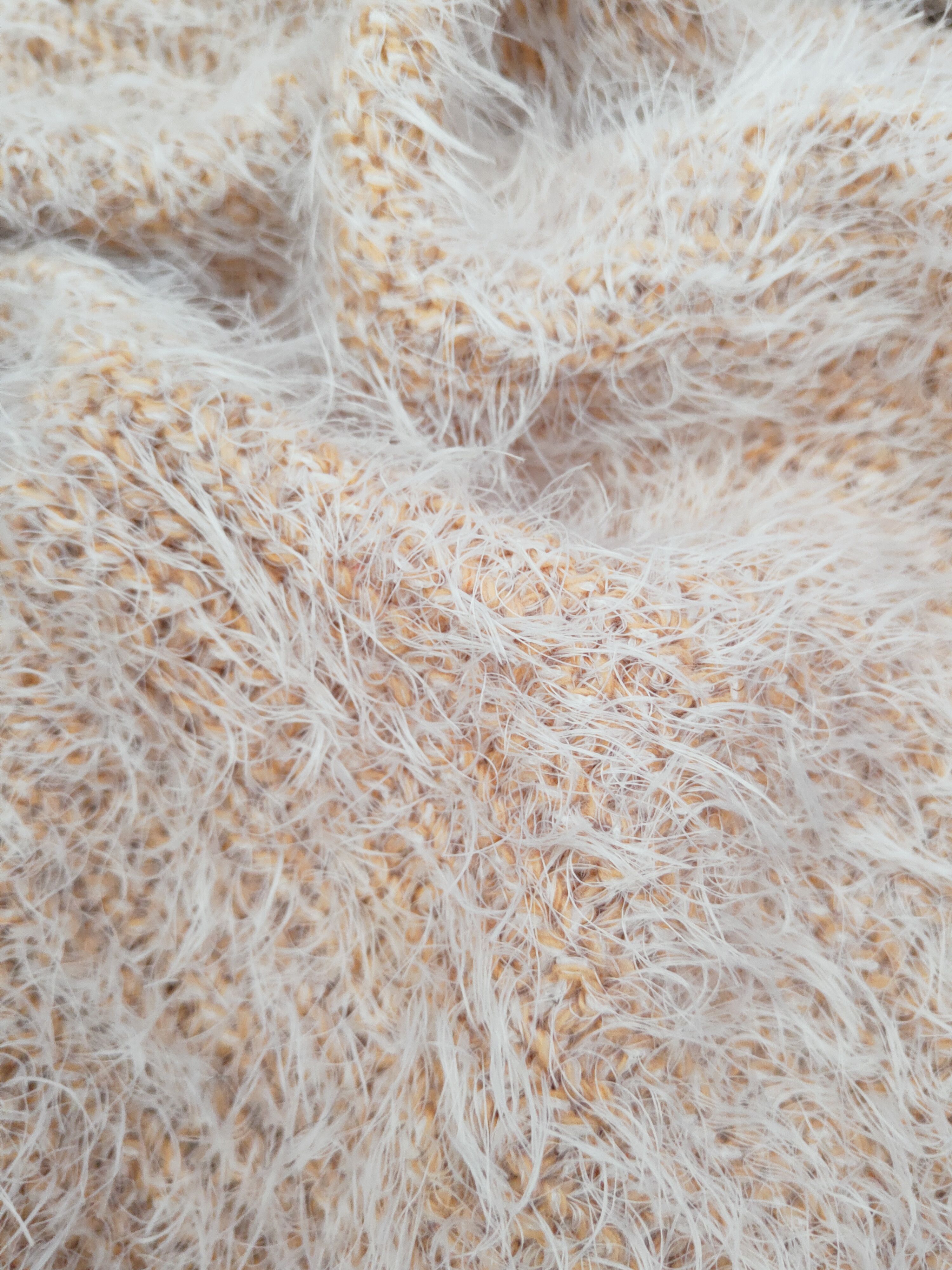 Japanese Brand × Vintage Japanese Brand Mustard Shag Shaggy Fur Mohair Knitwear #W976 Size M / US 6-8 / IT 42-44 - 10 Thumbnail