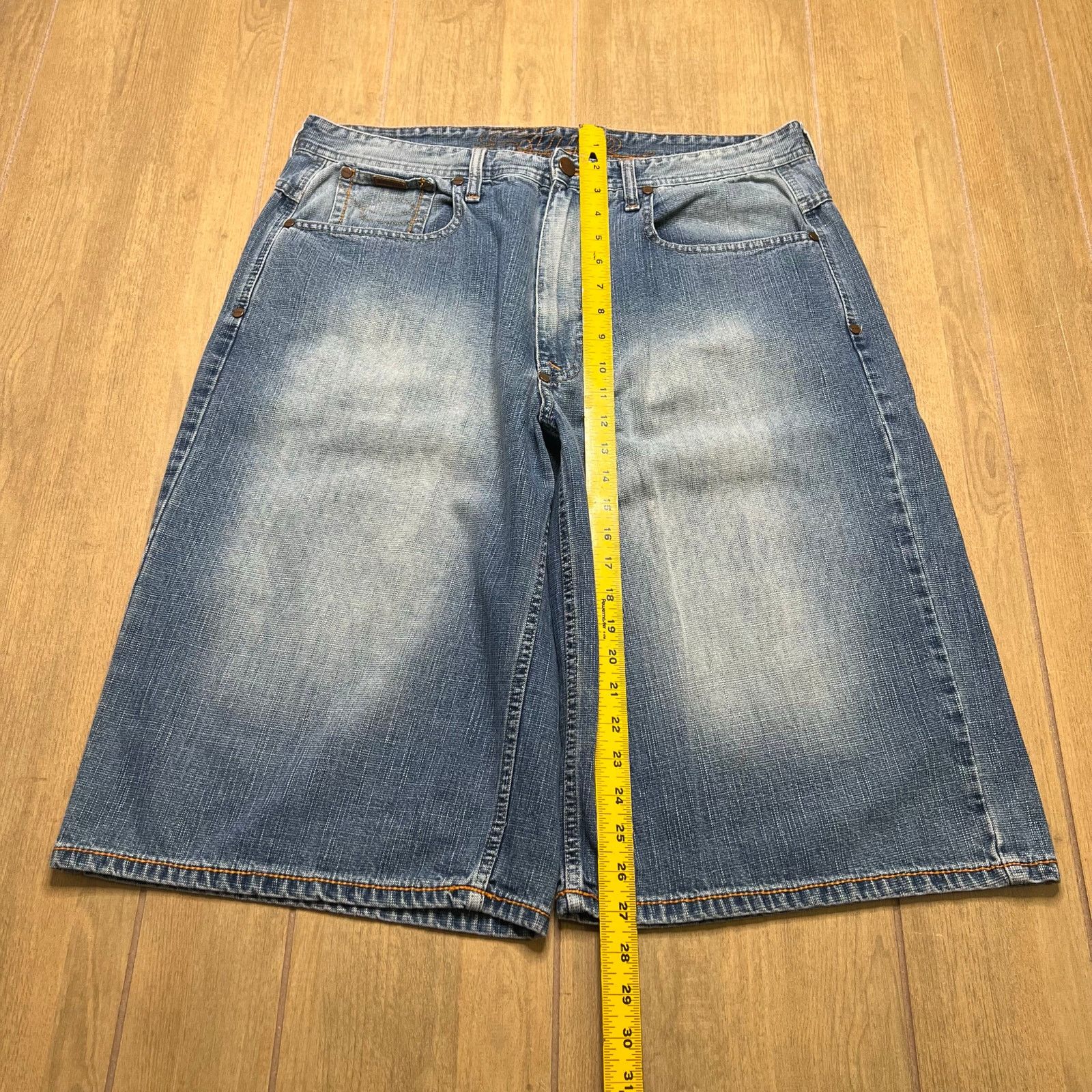Enyce Vintage ENYCE Shorts Mens 36 Blue Denim Baggy Jorts Y2K Size US 36 / EU 52 - 5 Thumbnail