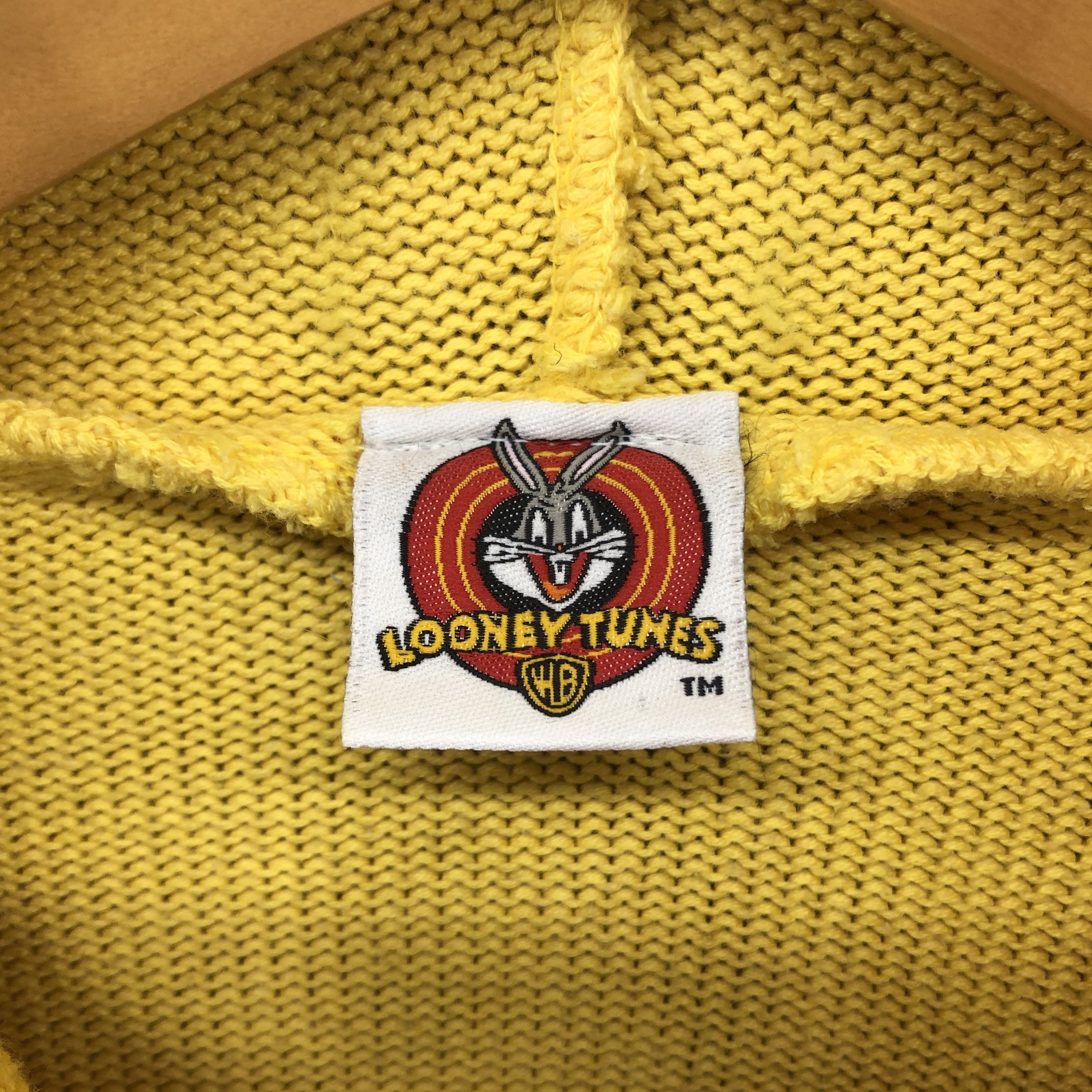 Vintage Y2K Vintage LOONEY TUNES Sylvester Knit Hoodie #0673/AC Size US S / EU 44-46 / 1 - 6 Thumbnail