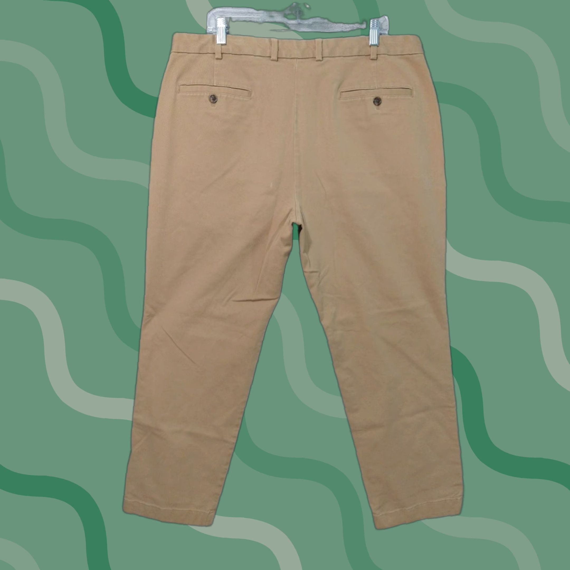 Brooks Brothers Brooks Brothers Pants Mens 40x30 Beige Chino Taper Leg Mid Rise Cotton Regular Belted? (No extra info) Size US 40 / EU 56 - 1 Thumbnail