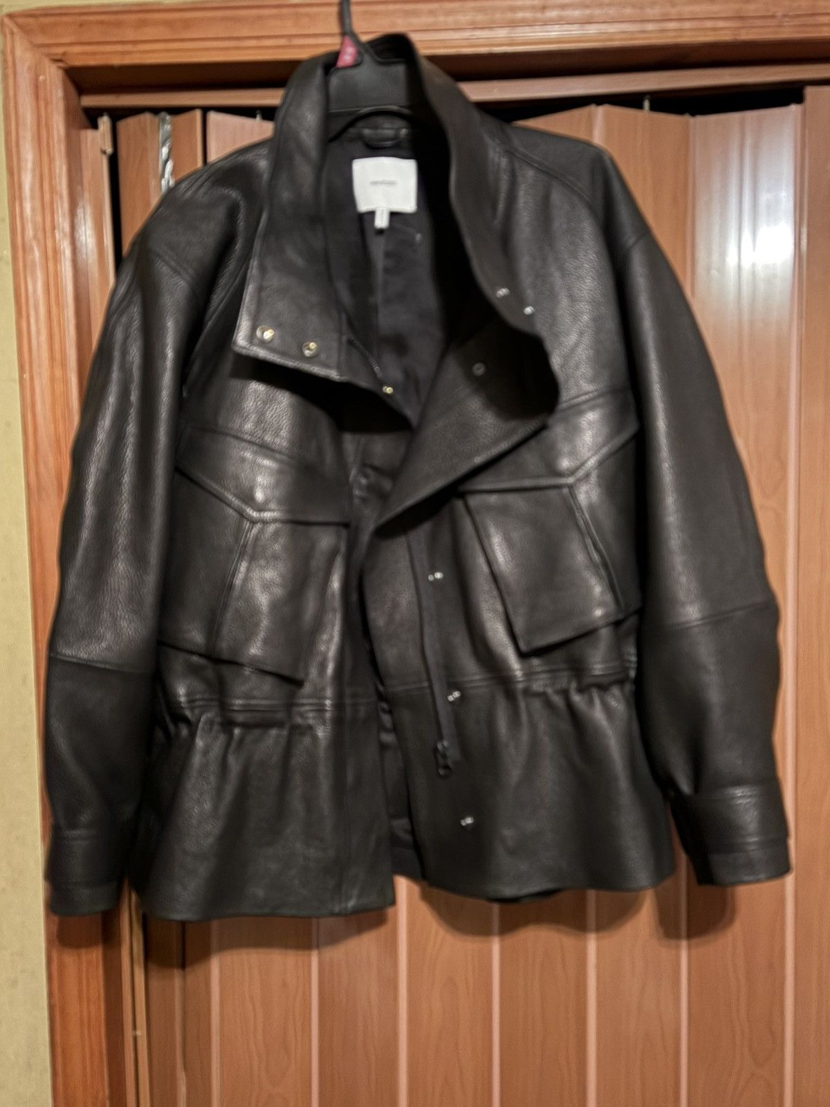 H&M H&M Studio Collection sz XL Black Peplum leather jacket Size XL / US 12-14 / IT 48-50 - 13 Thumbnail