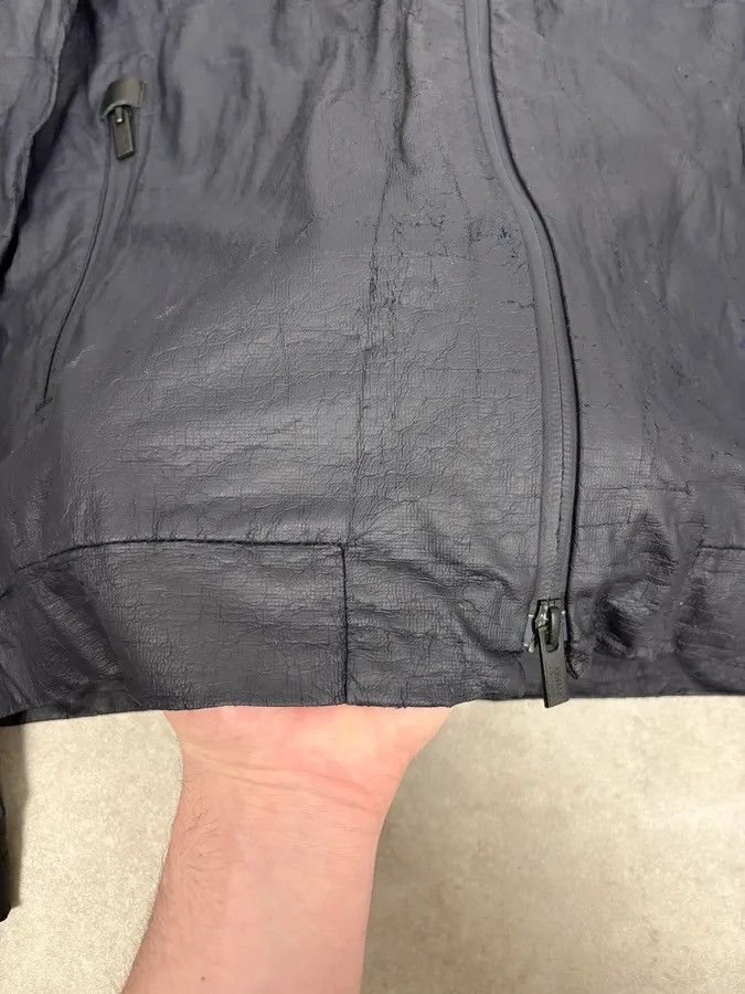 Armani Armani Collezioni Navy Waxed Coated Light Jacket Size US L / EU 52-54 / 3 - 11 Thumbnail
