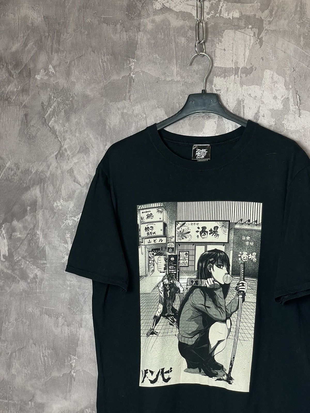 Anime × Vintage Zombie Makeout Club Black Tee Size Medium Size US M / EU 48-50 / 2 - 4 Thumbnail