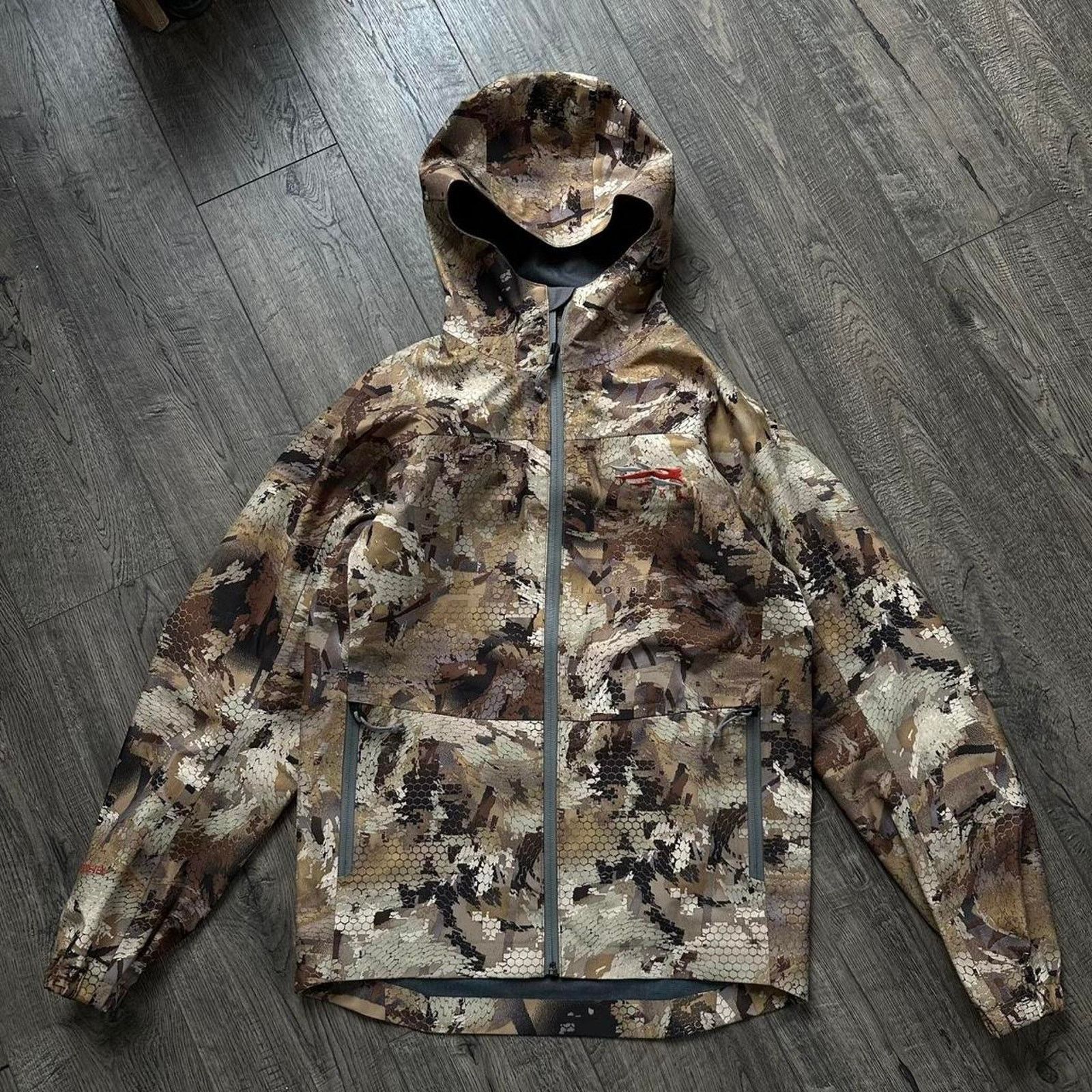 SITKA Sitka 2019 Camo Goretex Rain Shell Zip Up Hooded Jacket Size US XS / EU 42 / 0 - 3 Thumbnail