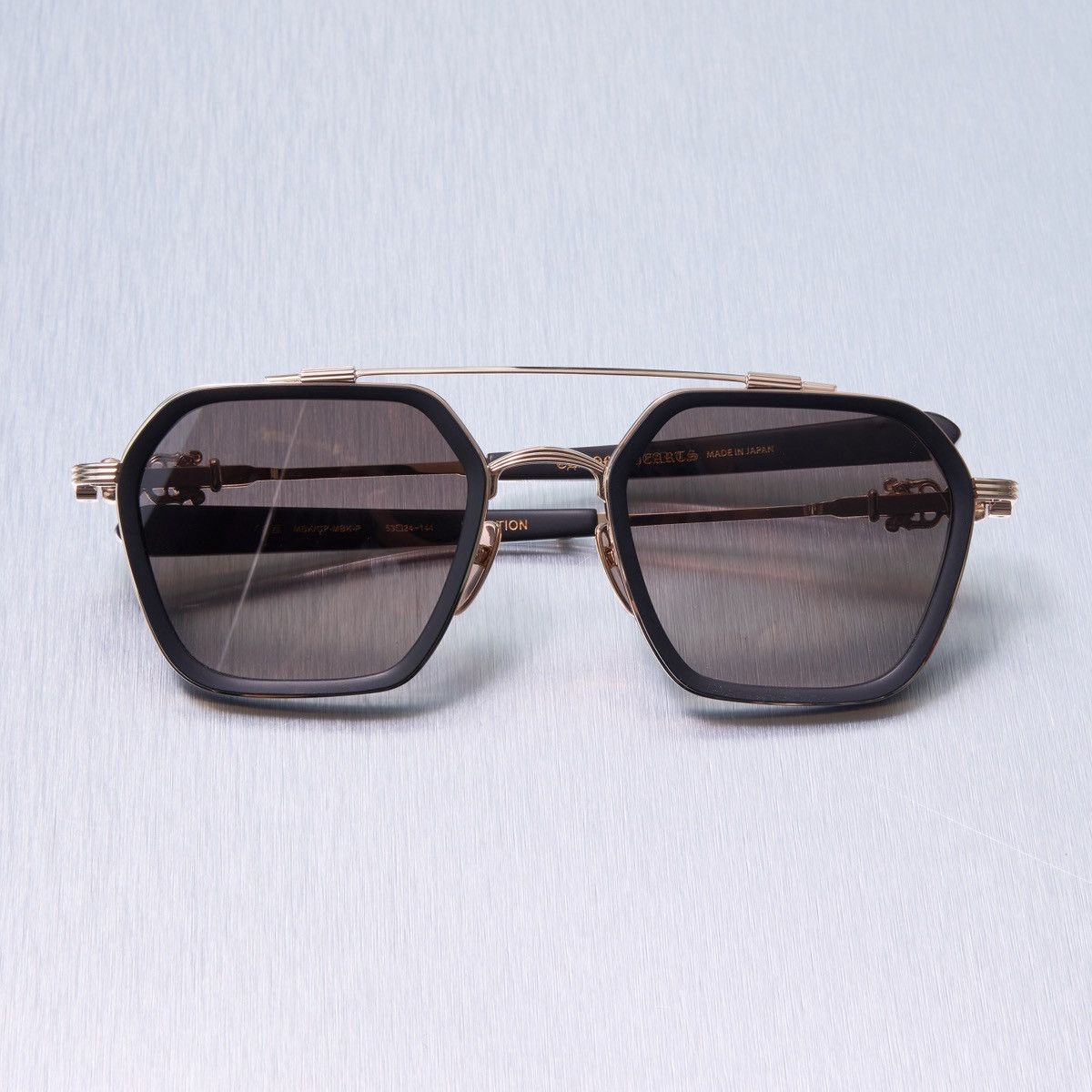 Chrome Hearts CHROME HEARTS HOTATION MBK/GP MATTE BLACK PLASTIC SUNGLASSES Size ONE SIZE - 5 Thumbnail