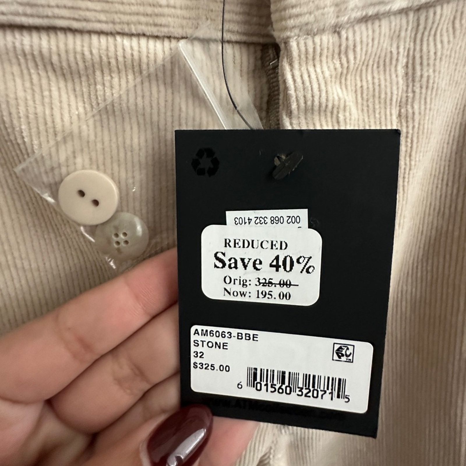 ATM Anthony Thomas Melillo ATM | Wale Corduroy Slim-Fit Pant Size US 32 / EU 48 - 5 Thumbnail