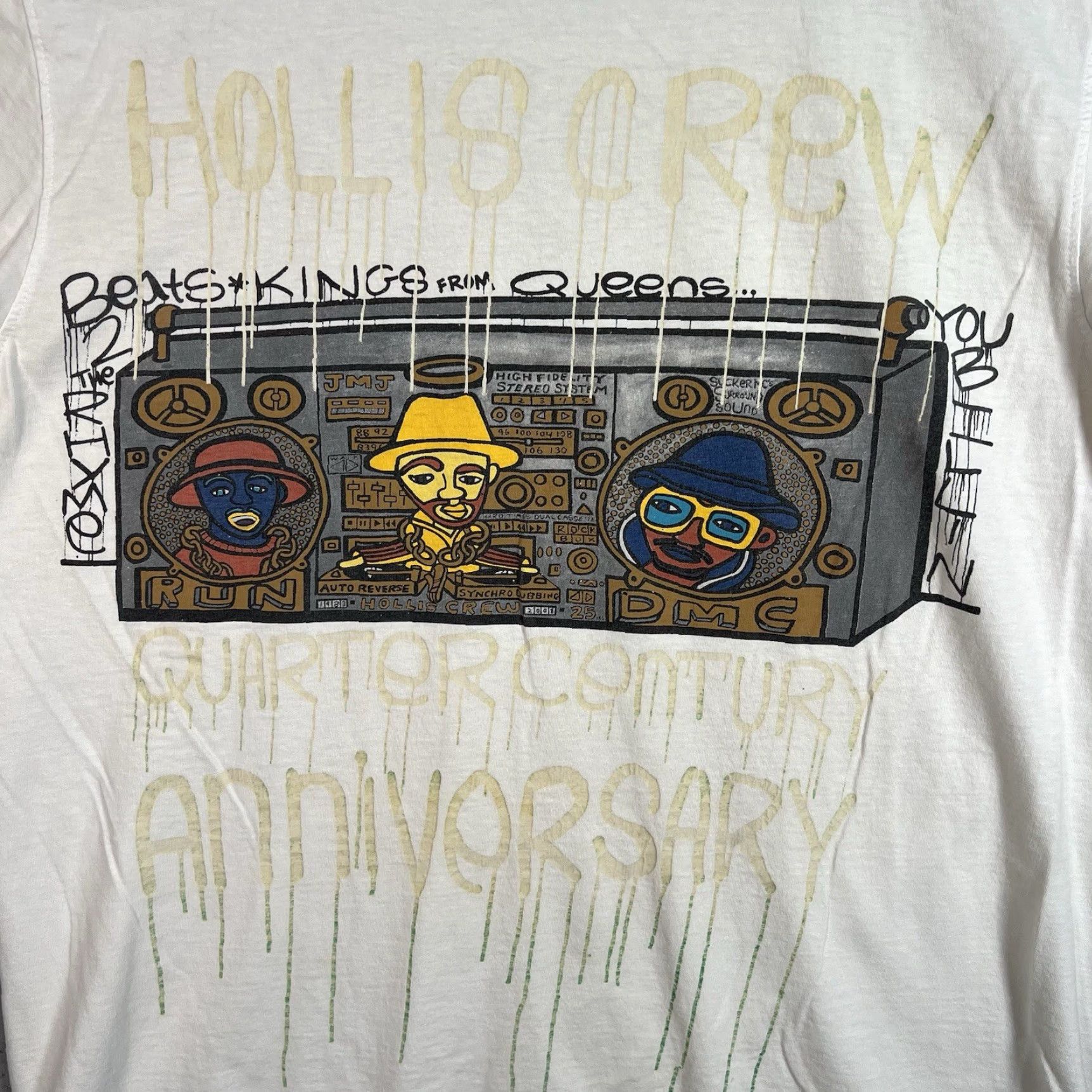 Ecko Unltd. VINTAGE Ecko Unltd Run DMC Hollis Crew Quarter Century Anniversary T Shirt XL White Mens Shirt Size US XL / EU 56 / 4 - 4 Thumbnail