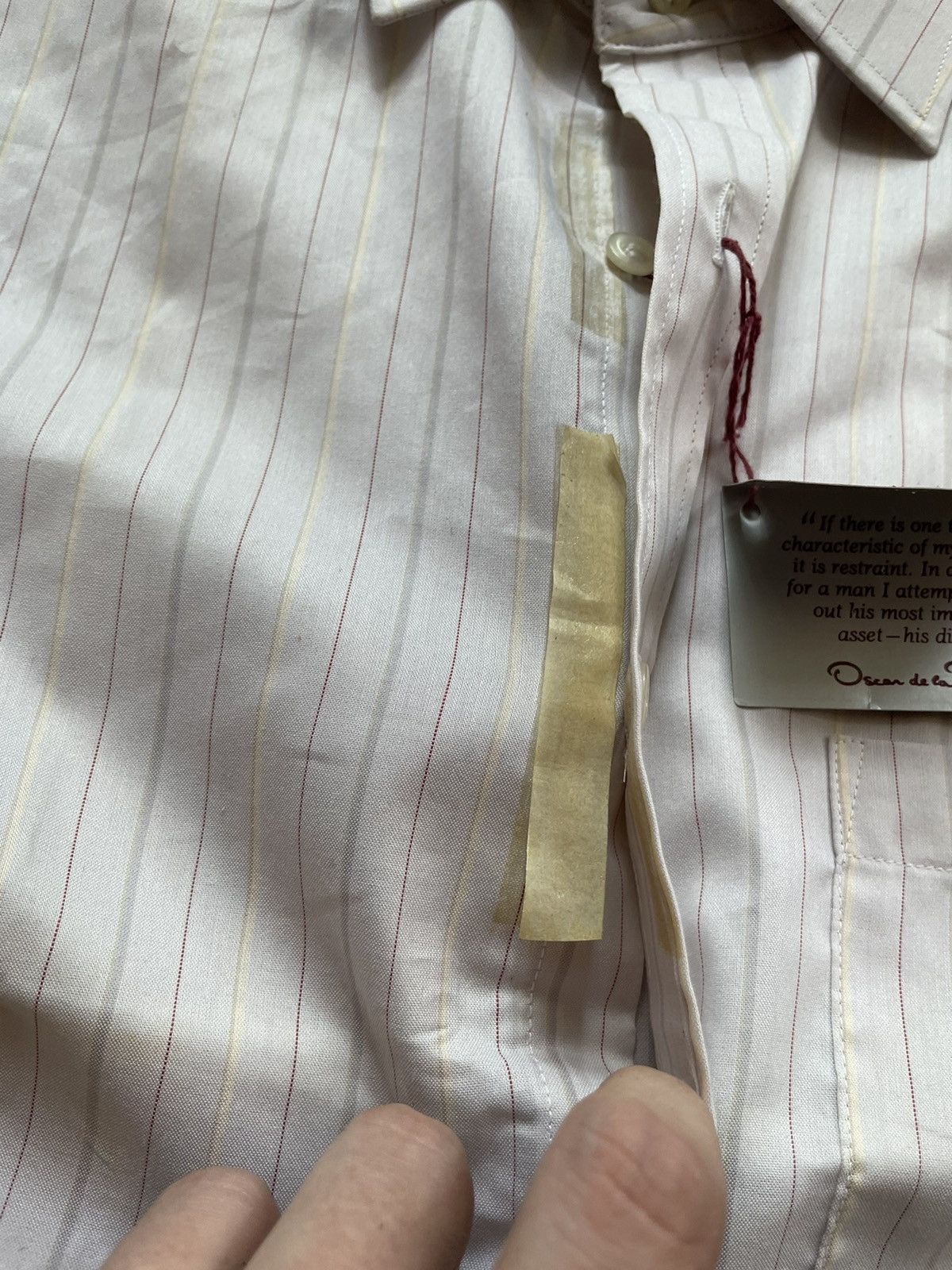 Oscar De La Renta × Vintage Vintage dead stock Oscar de la renta button up custom stripe Size US L / EU 52-54 / 3 - 6 Thumbnail