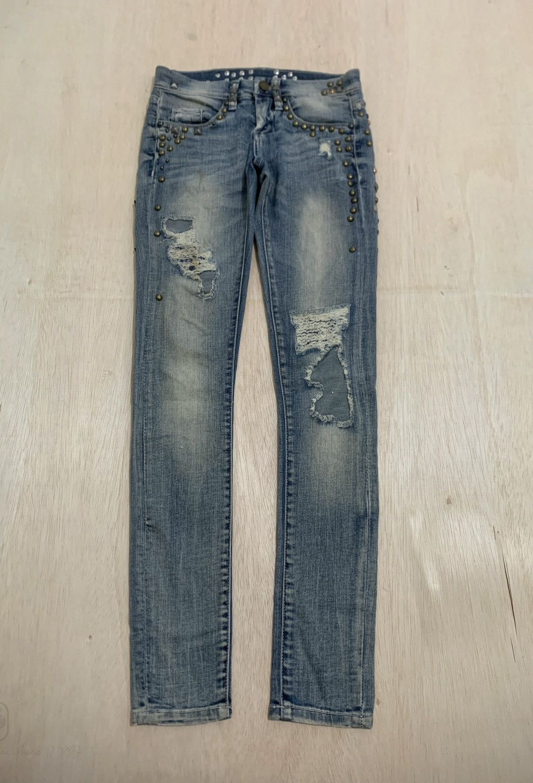 20471120 × If Six Was Nine × Japanese Brand Distressed Denim Blanknyc Studded ifsixwasnine Punk style Size 27" / US 4 / IT 40 - 1 Thumbnail