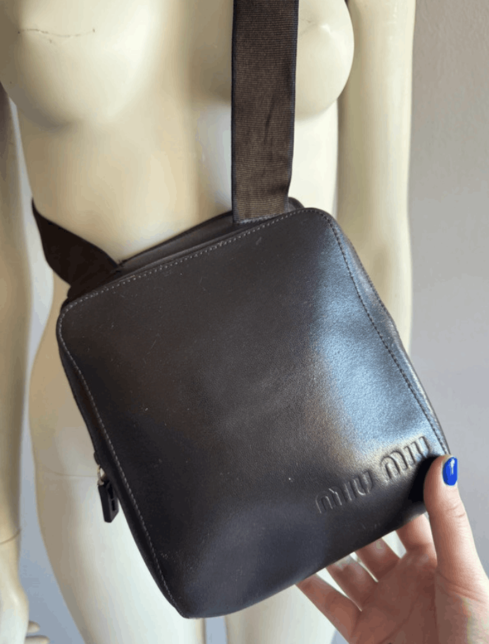 Miu Miu × Prada Miu Miu Bag Leather Shoulder Sport 1999 Hand