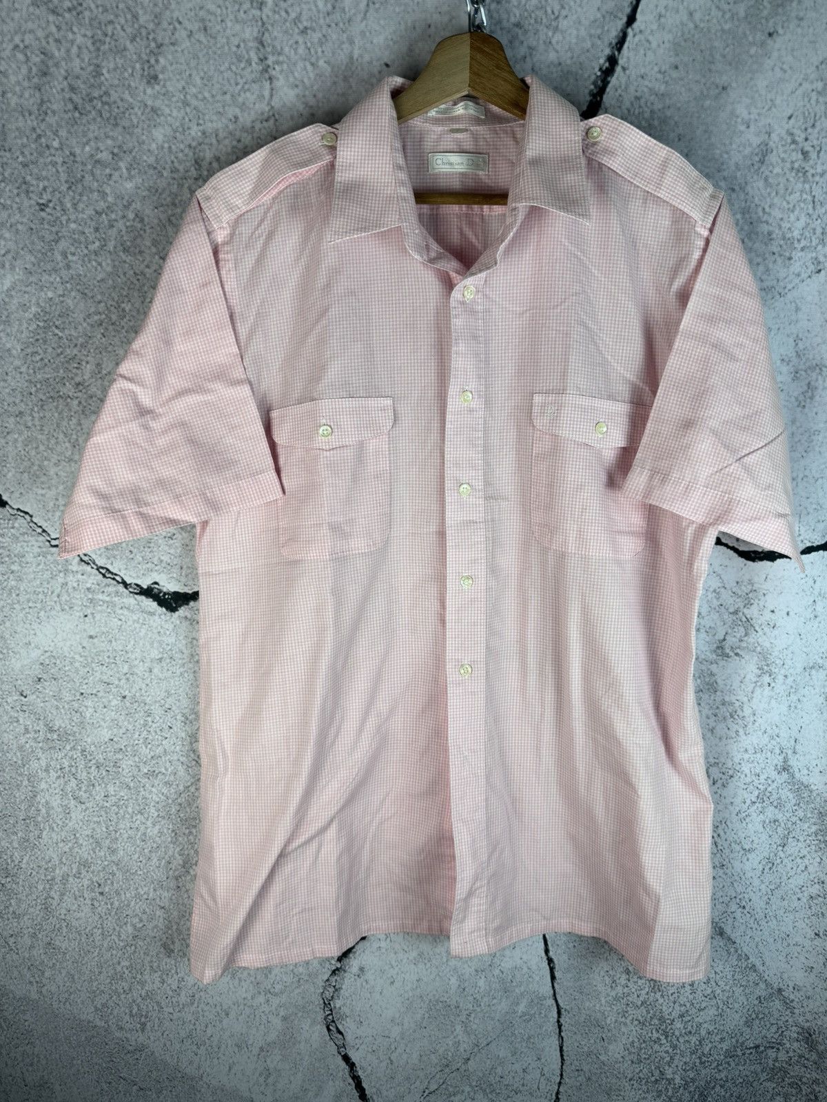 Christian Dior Monsieur Vintage Christian Dior Logo Shirt Checked Made in Korea Size US L / EU 52-54 / 3 - 1 Thumbnail