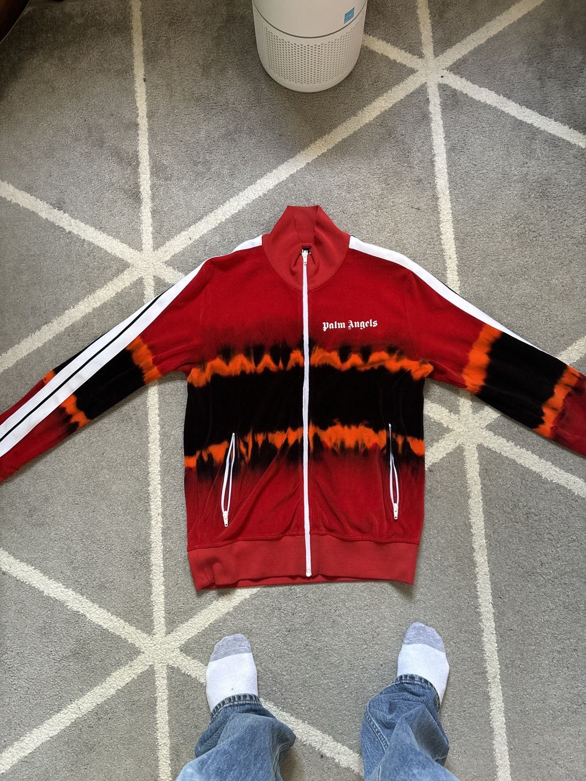 Palm Angels Palm Angels Red Chenille Track Jacket Size US M / EU 48-50 / 2 - 1 Thumbnail