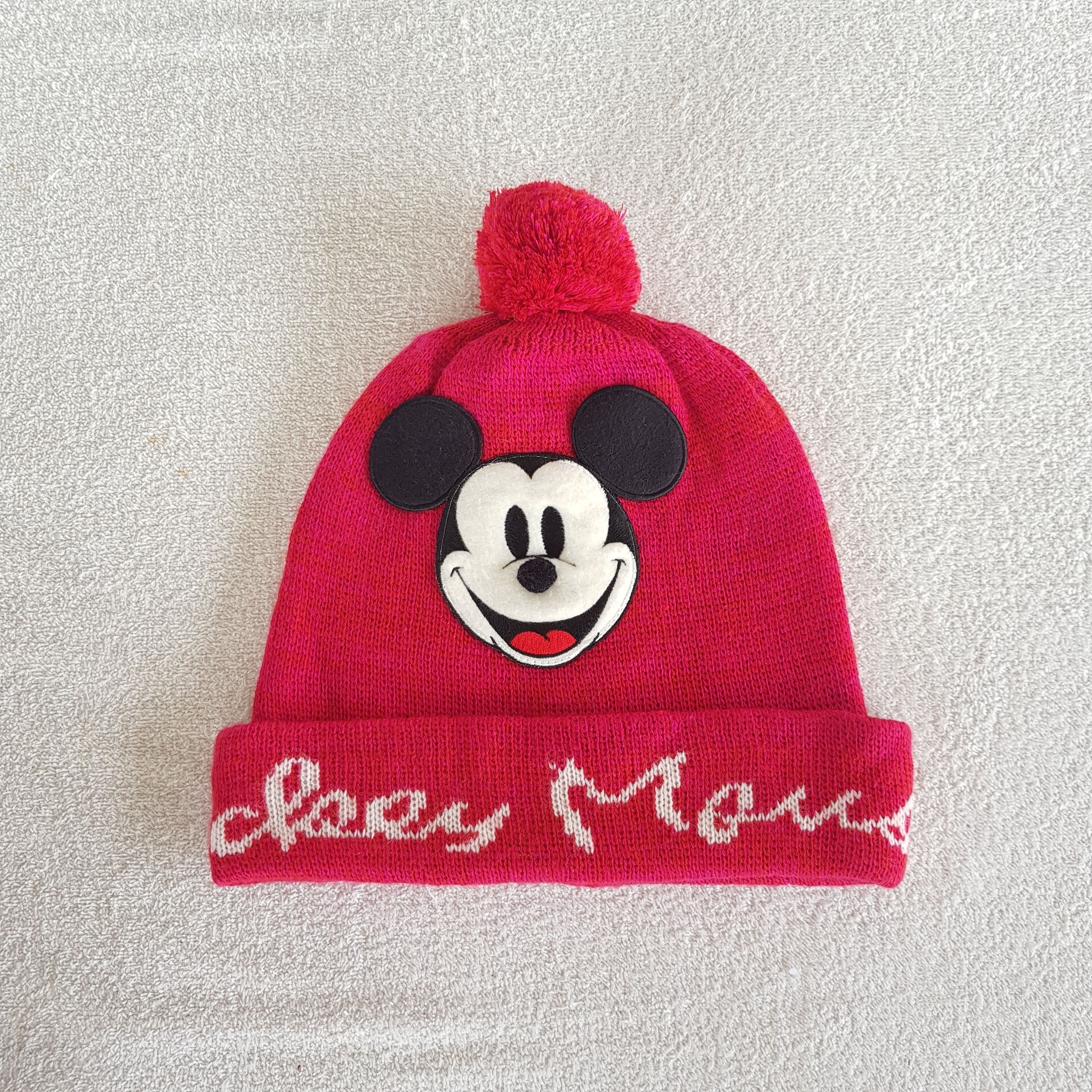 Disney Vintage Mickey Mouse Beanie Disney Cartoon Snow Caps Hats. Size ONE SIZE - 5 Thumbnail