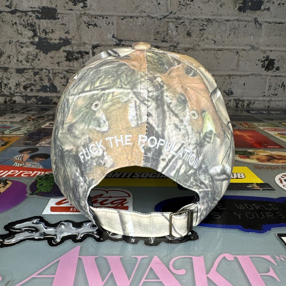 Fuck The Population FTP Logo 6 Panel Hat Tree Camo Brand New Size ONE SIZE - 4 Thumbnail