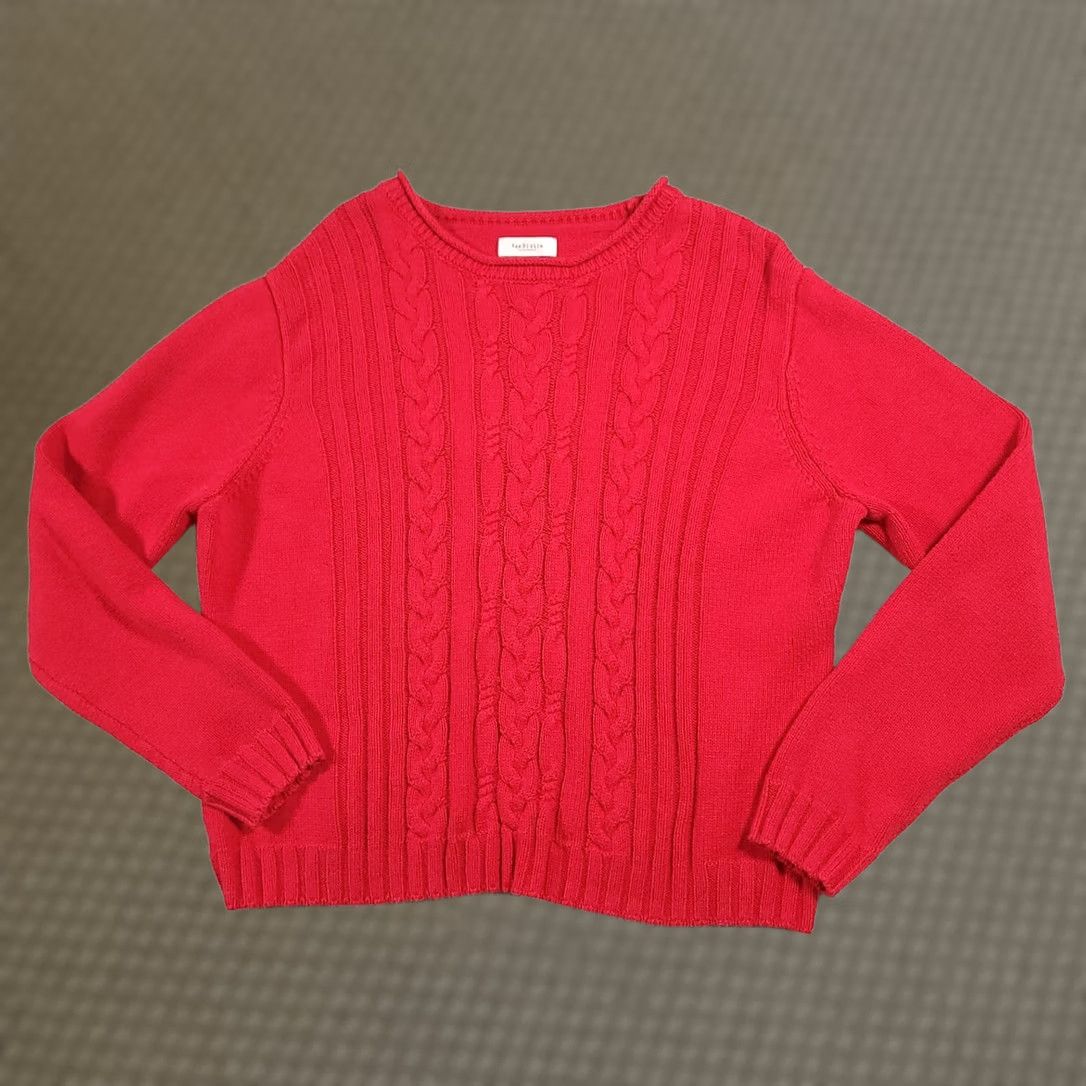 Van Heusen Van Heusen Sweater Womens XL Red Long Sleeve Cable Knit Size XL / US 12-14 / IT 48-50 - 1 Thumbnail