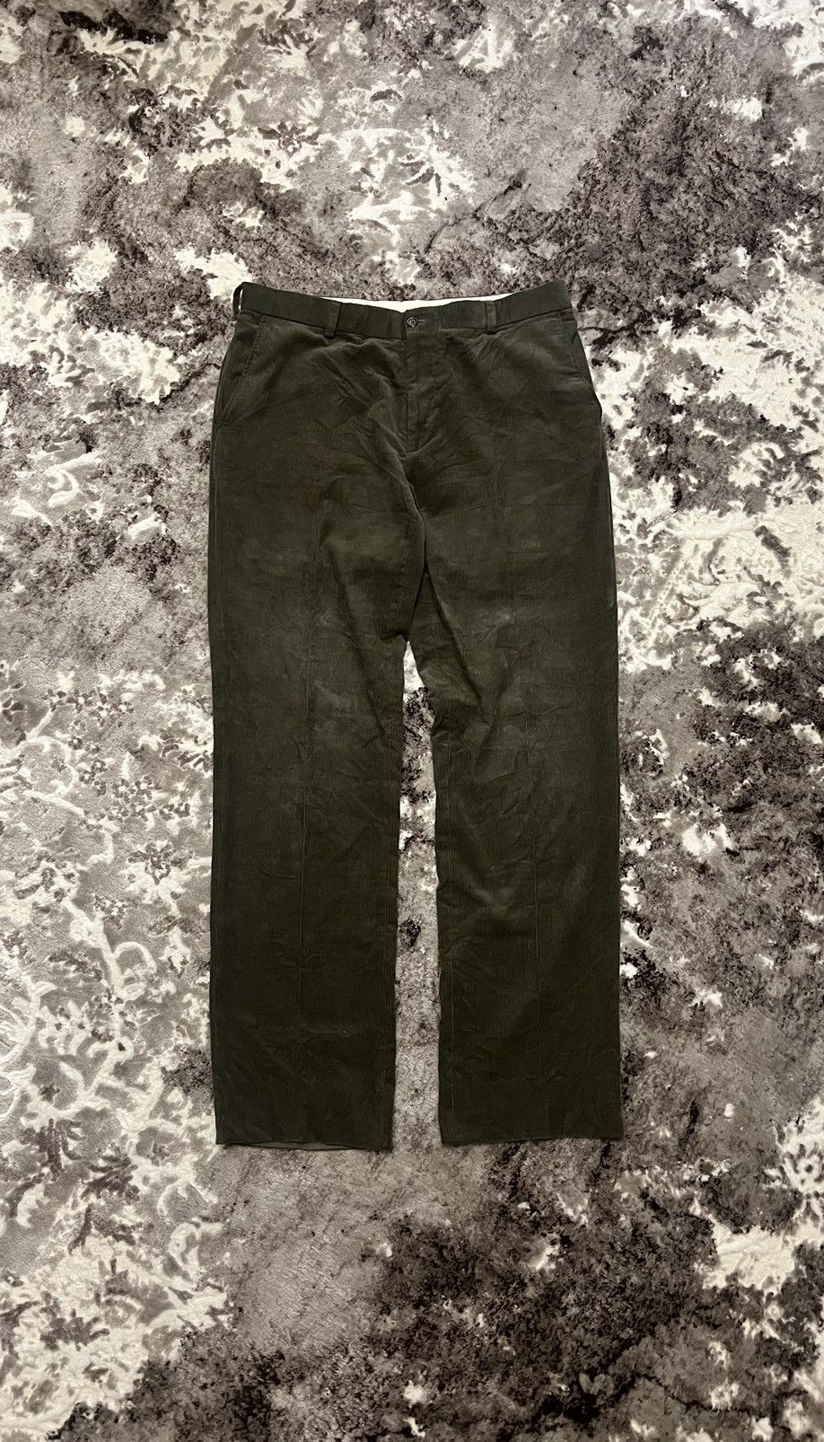image of Polo Ralph Lauren x Ralph Lauren ralph Laurent Purple Label Luxury Velvet Pants in Dark Green (Size
