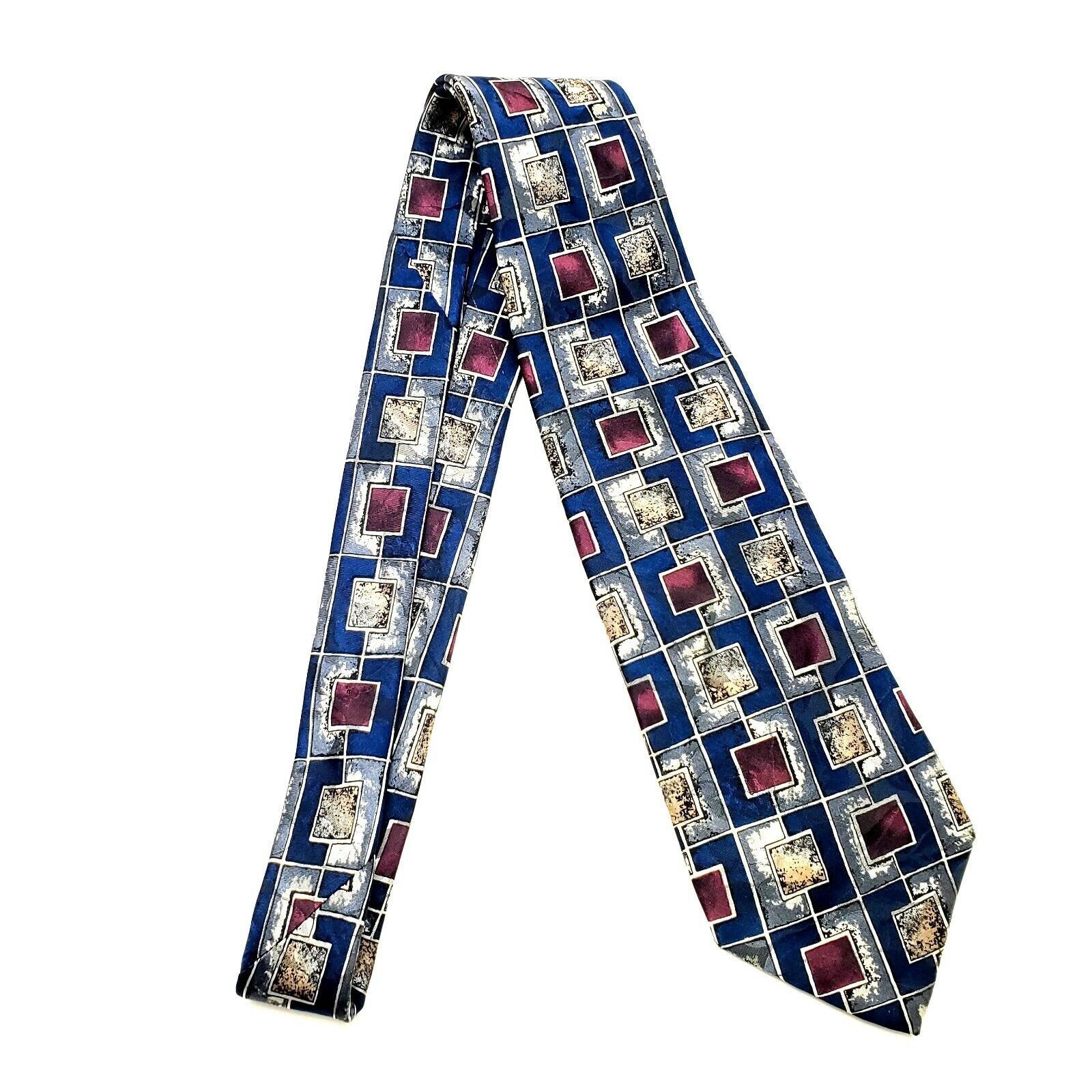 Robert Talbott Robert Talbot Studio Silk Tie Blue Geometric Print Classic Size ONE SIZE - 5 Thumbnail