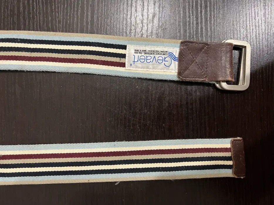 Vintage Gevaert Stripe Design Belt Size ONE SIZE - 6 Thumbnail