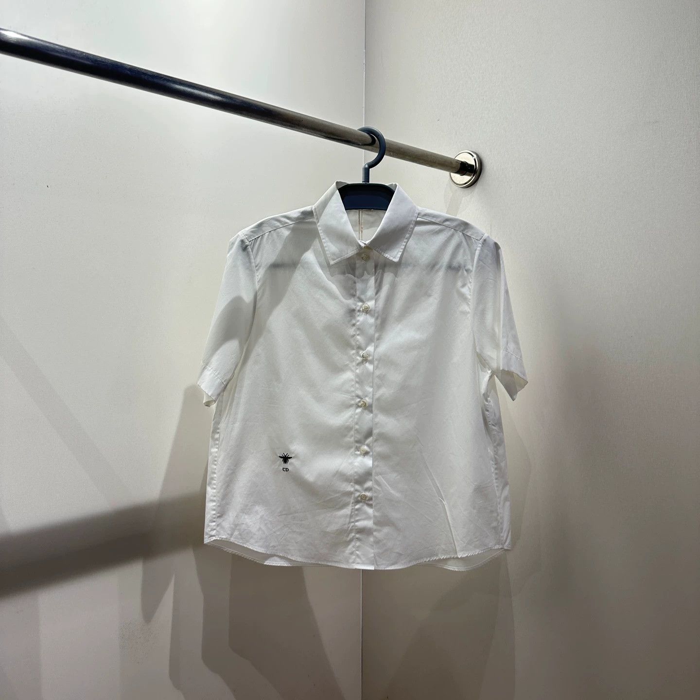 Christian Dior Monsieur Dior feb450 bee embroidery short-sleeve shirt 36 Size XS / US 0-2 / IT 36-38 - 1 Thumbnail