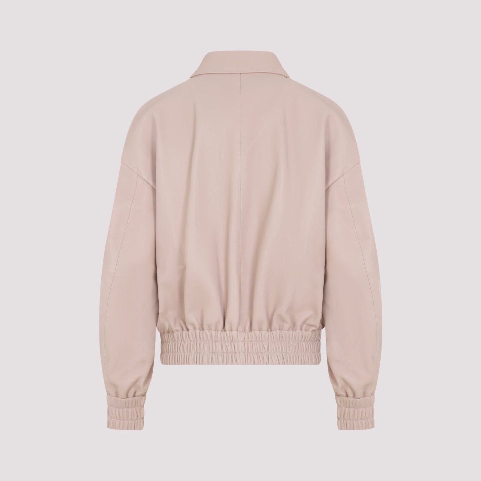 Jil Sander JIL SANDER Pink Leather Blouson Jacket New & Authentic (Wome Size S / US 4 / IT 40 - 2 Thumbnail