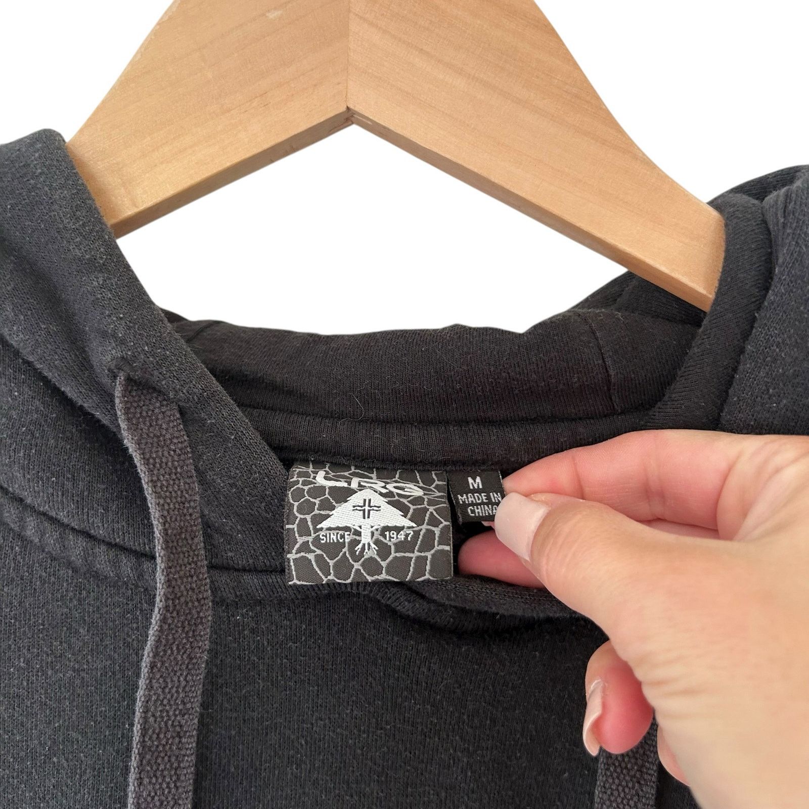 LRG LRG Black Spell Out Hoodie Sz M Size US M / EU 48-50 / 2 - 2 Thumbnail