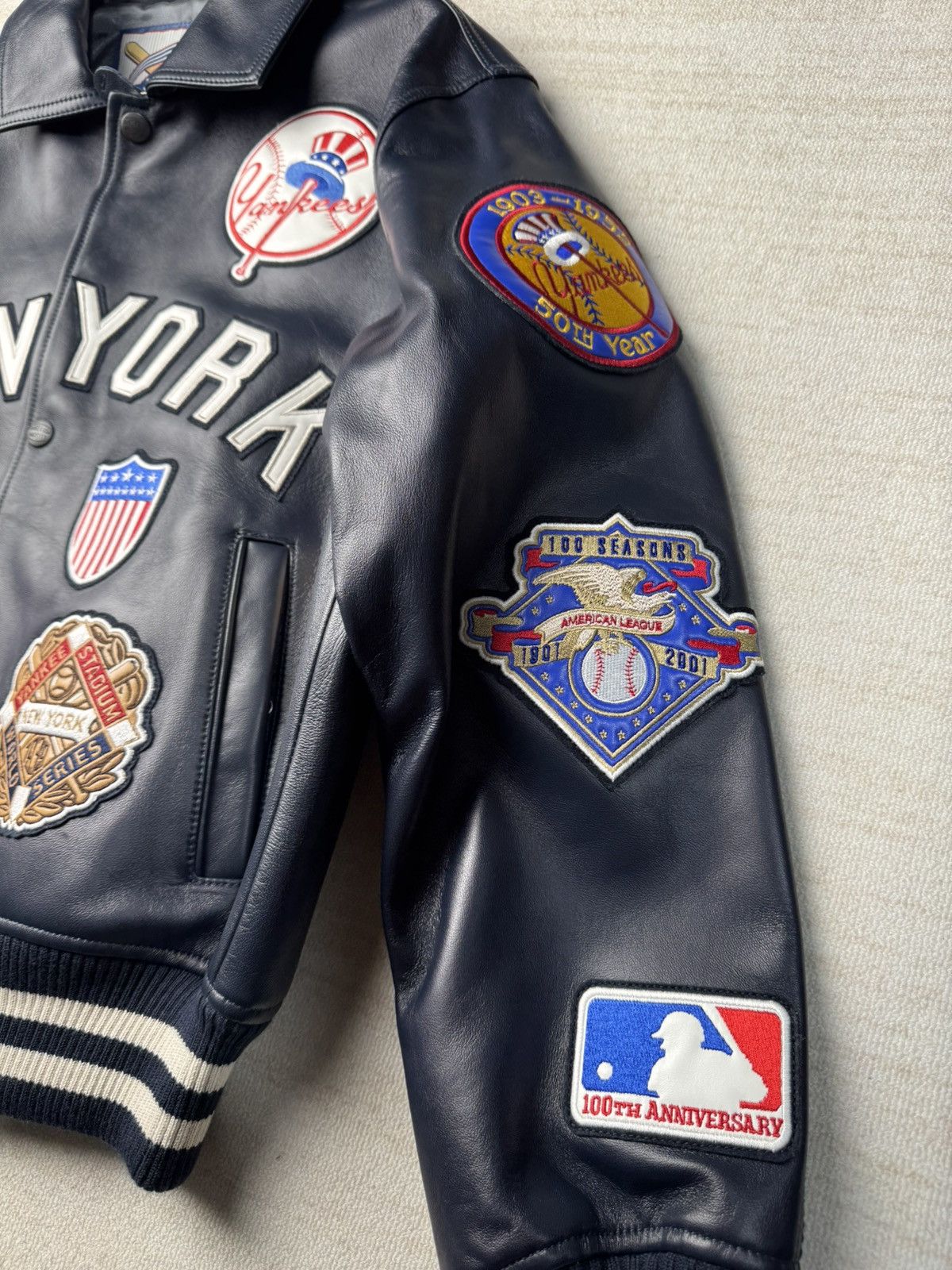 Avirex × Kith Yankees leather jacket Size US S / EU 44-46 / 1 - 4 Thumbnail
