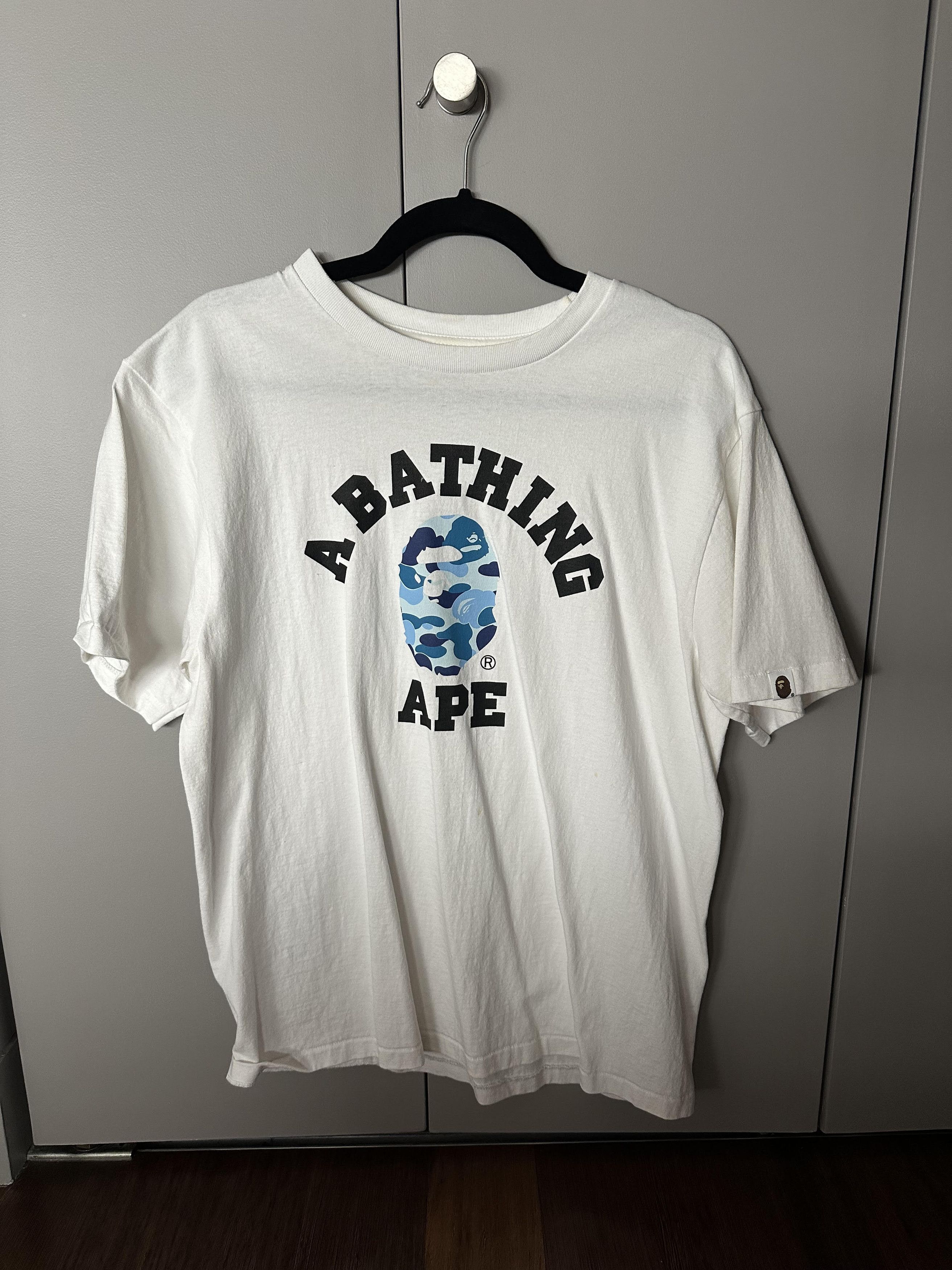 BAPE ABC Camo College Tee (BLUE) - Main Image