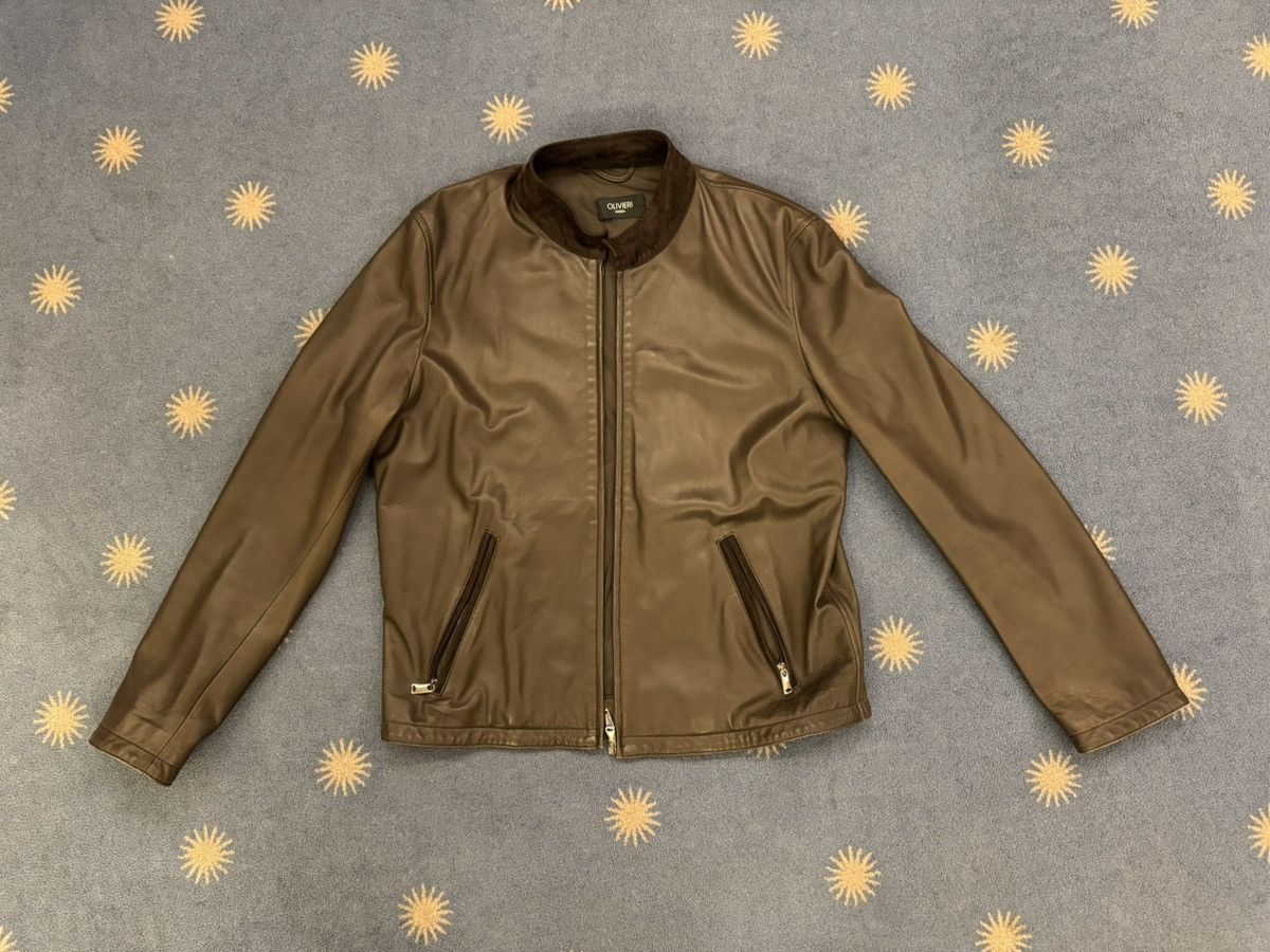 Other Olivieri Venezia Brown Leather Jacket Size US L / EU 52-54 / 3 - 1 Thumbnail