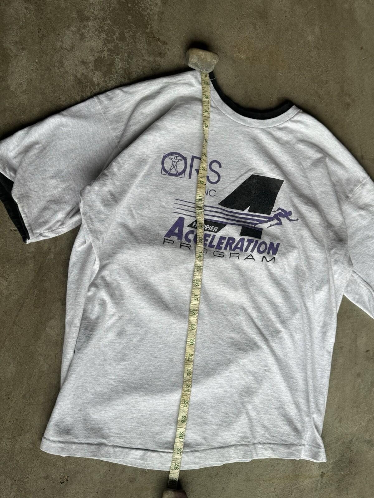 Vintage Vintage 90s ORSR Graphic Ringer T-Shirt XL Single Stitch USA Size US XL / EU 56 / 4 - 2 Thumbnail