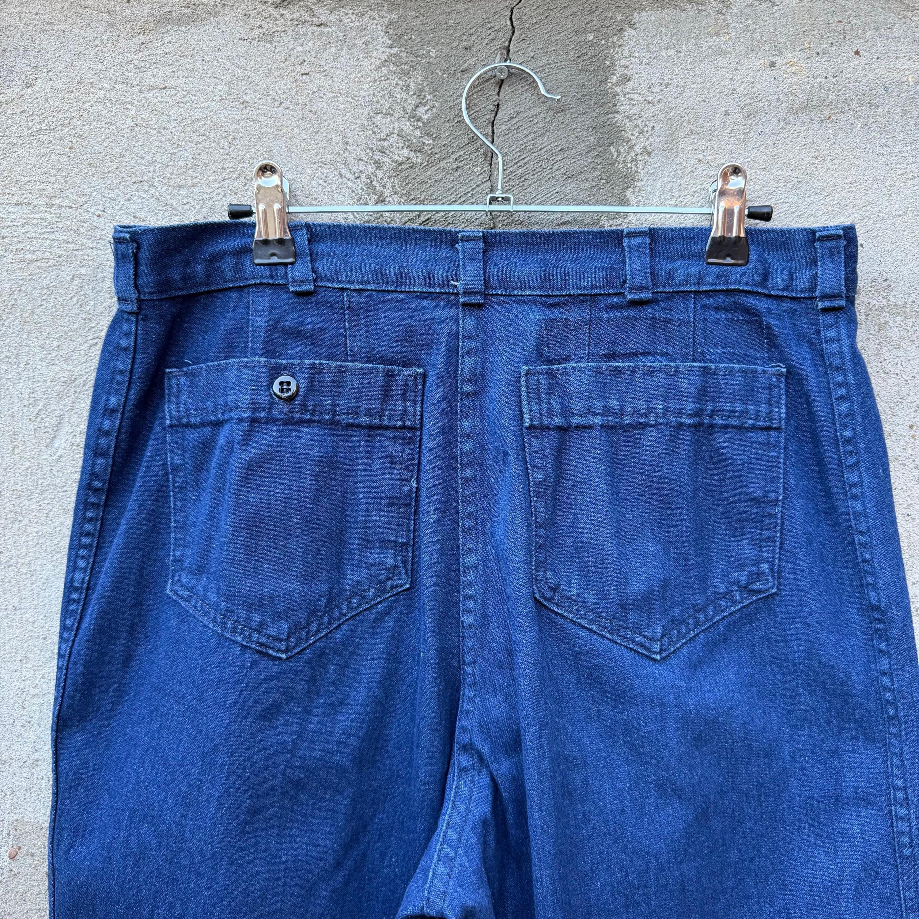 Vintage 90's US Military Women's Denim Dungaree Pants Size 31" - 5 Thumbnail
