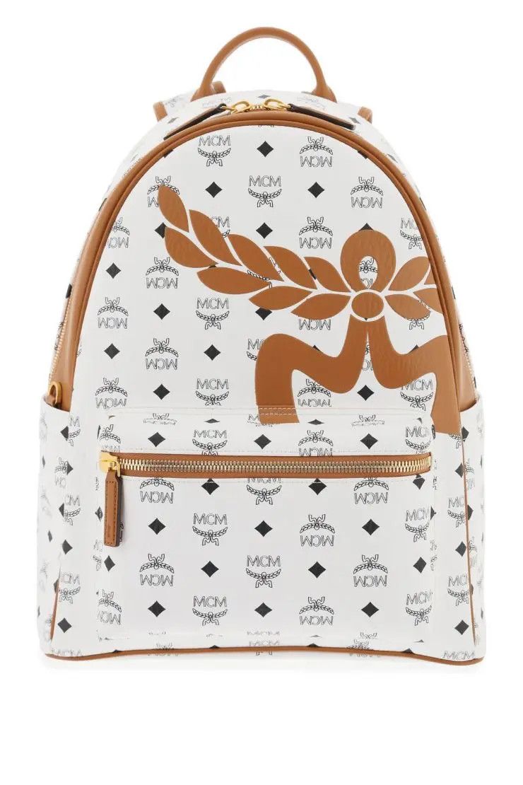 image of MCM O1S22I1N0324 Size-Os Stark Backpack In White, Men's