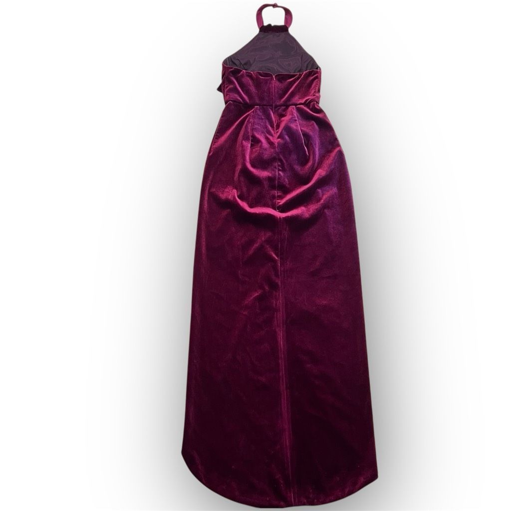 Halo Black Halo, Estelle Smashing Berry High-Low Velvet Halter Bo Size S / US 4 / IT 40 - 5 Thumbnail