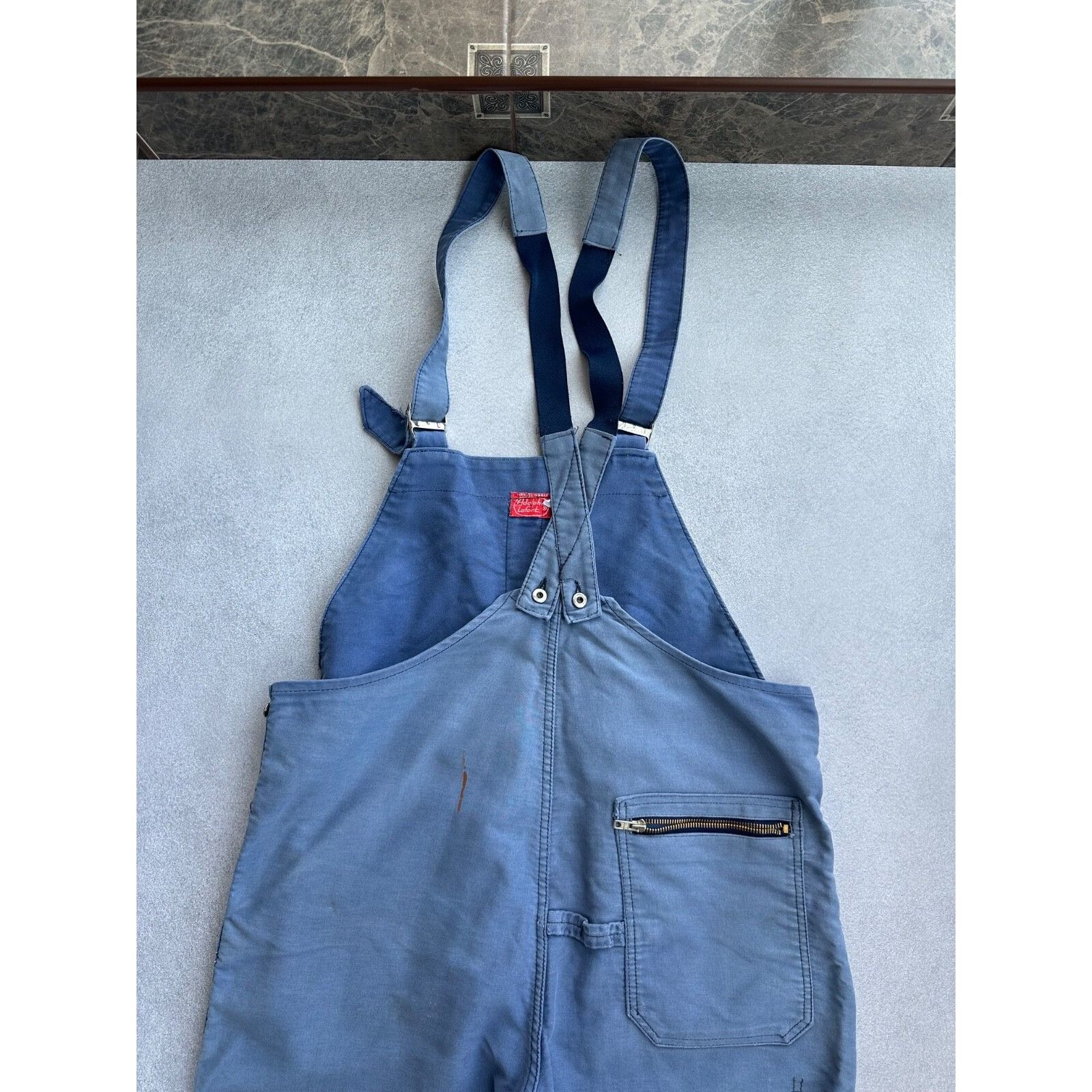 Vintage VTG Adolph Lafont French Workwear Overall Suit 60-70s Size 54L - 13 Thumbnail