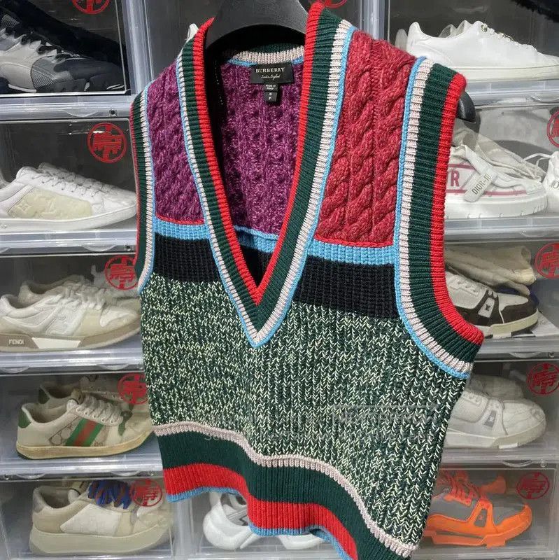 Burberry Burberry Colorful Wool Knit Sweater for Women. Size S / US 4 / IT 40 - 3 Thumbnail
