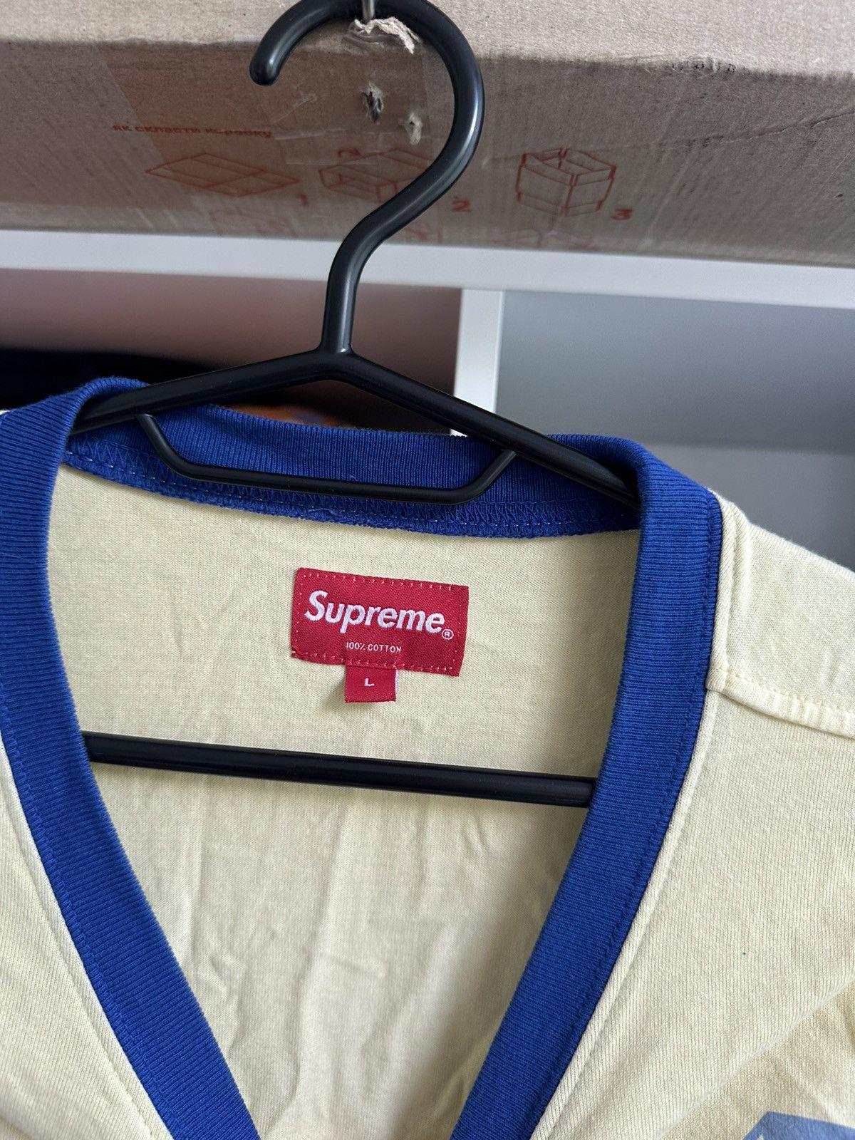 Supreme 🔥SS20 SUPREME TEXT BEVEL RINGER T-SHIRT🔥 Size US L / EU 52-54 / 3 - 4 Thumbnail