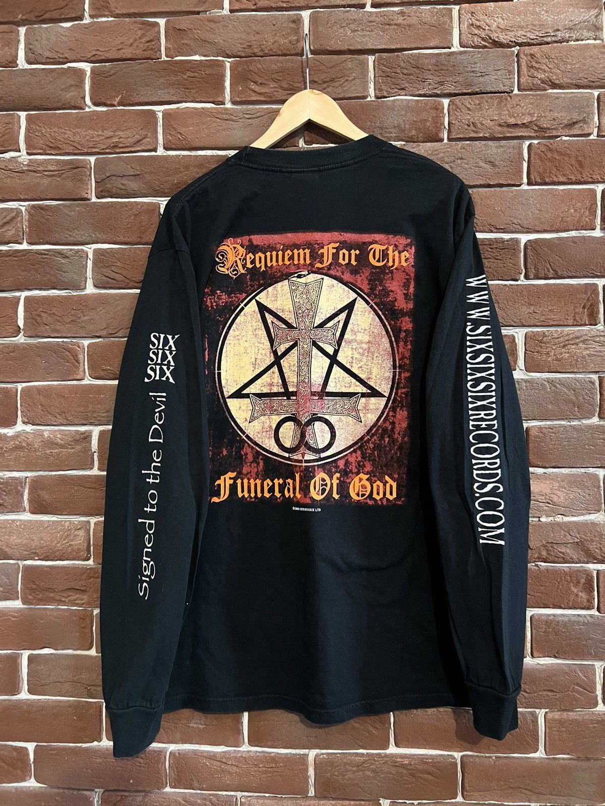 Band Tees Vintage 00s Draconia Horder 666 Devil Metal Longsleeve Size US L / EU 52-54 / 3 - 2 Thumbnail