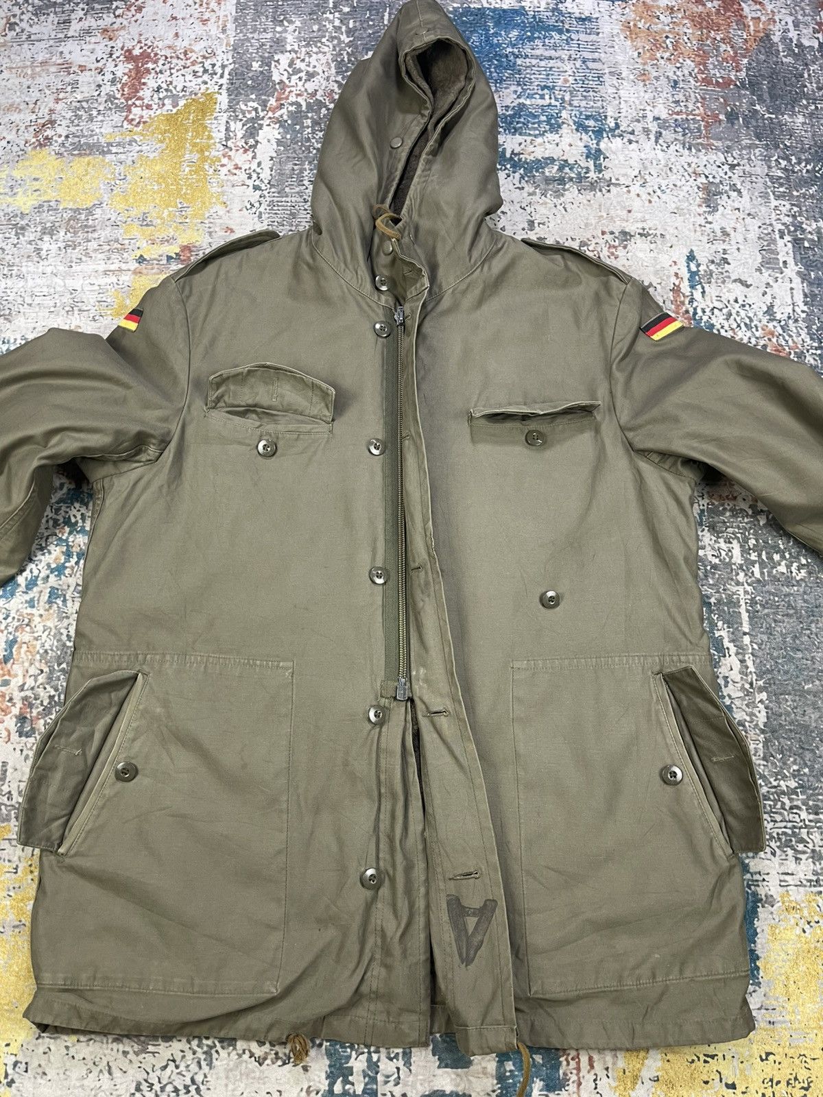 Vintage Vtg 80s German Army Cold Weather Field Parka Size US L / EU 52-54 / 3 - 5 Thumbnail