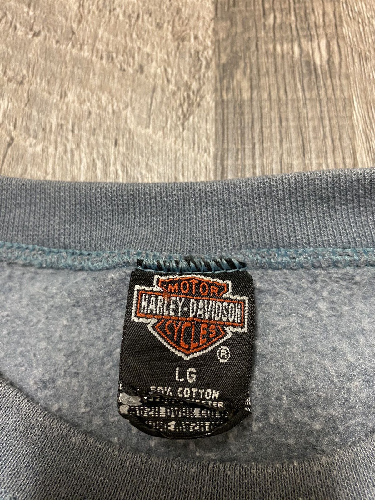 Harley Davidson × Vintage 1995 Vintage Harley Davidson Flag Crewneck Sweatshirt Polo Size US L / EU 52-54 / 3 - 3 Thumbnail