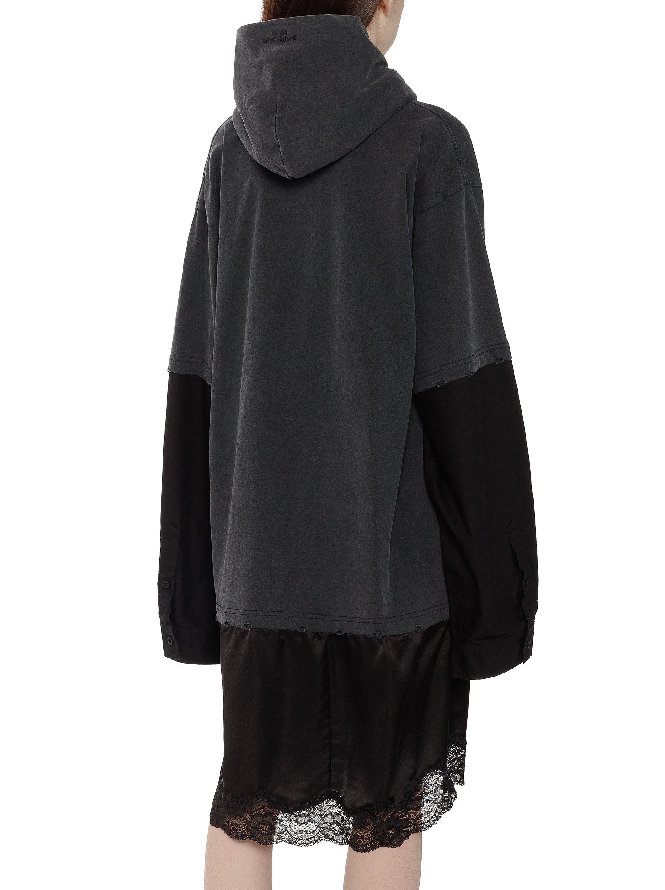 Balenciaga o1srvl11e1124 T-Shirt Slip Dress in Washed Black Size M / US 6-8 / IT 42-44 - 4 Thumbnail