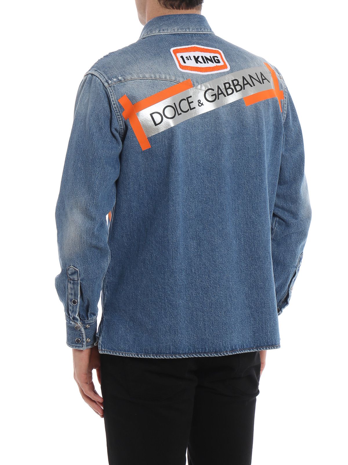 Dolce & Gabbana o1y0125 Denim Shirt in Blue Size US XXS / EU 40 - 4 Thumbnail