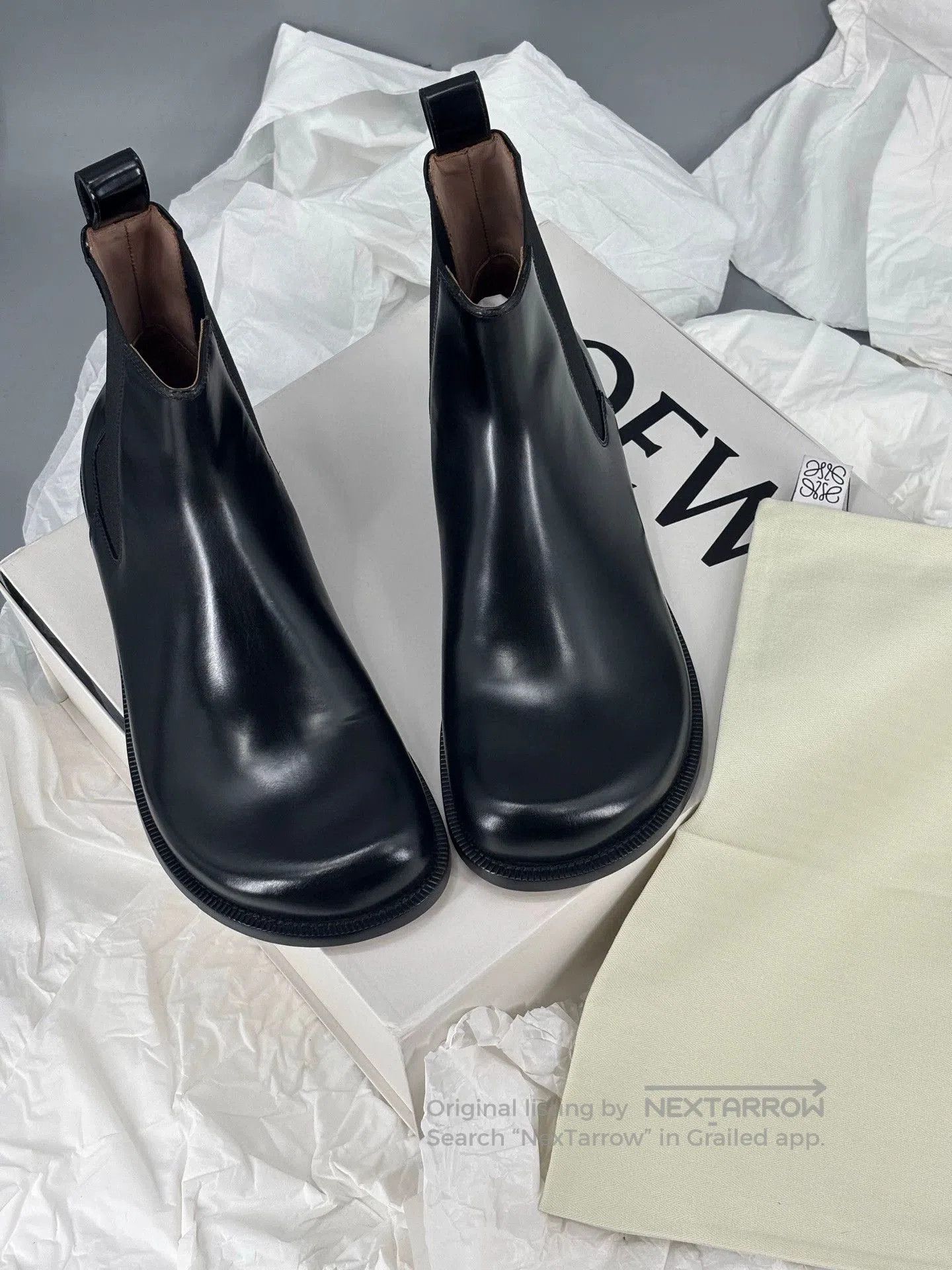 Loewe black leather chelsea boots for men. Size US 7.5 / EU 40-41 - 1 Thumbnail