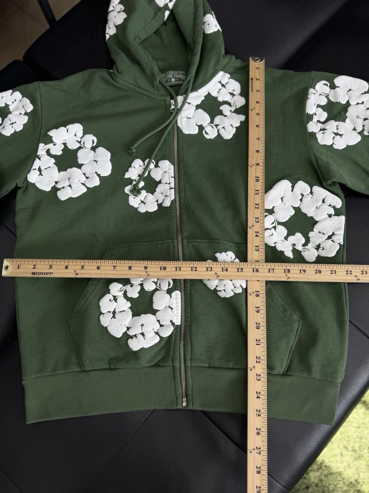 DENIM TEARS Size S - Denim Tears Cotton Wreath Green Zip Up Hoodie 2025 Size US S / EU 44-46 / 1 - 7 Thumbnail