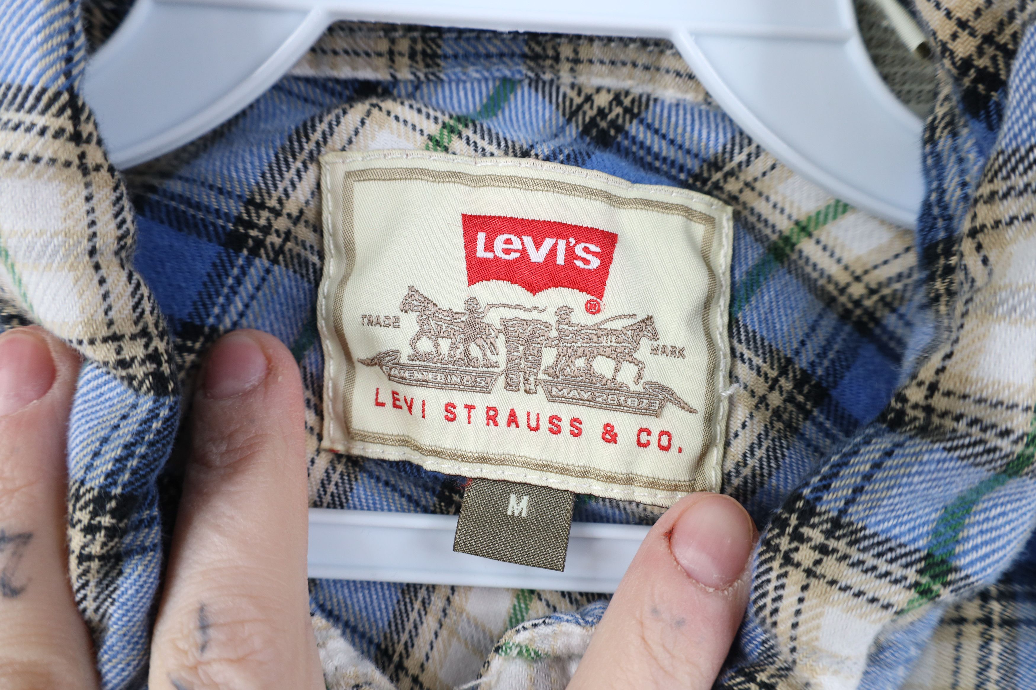 Levi's Vintage 90s Levis Double Pocket Flannel Button Down Shirt Size US M / EU 48-50 / 2 - 7 Thumbnail