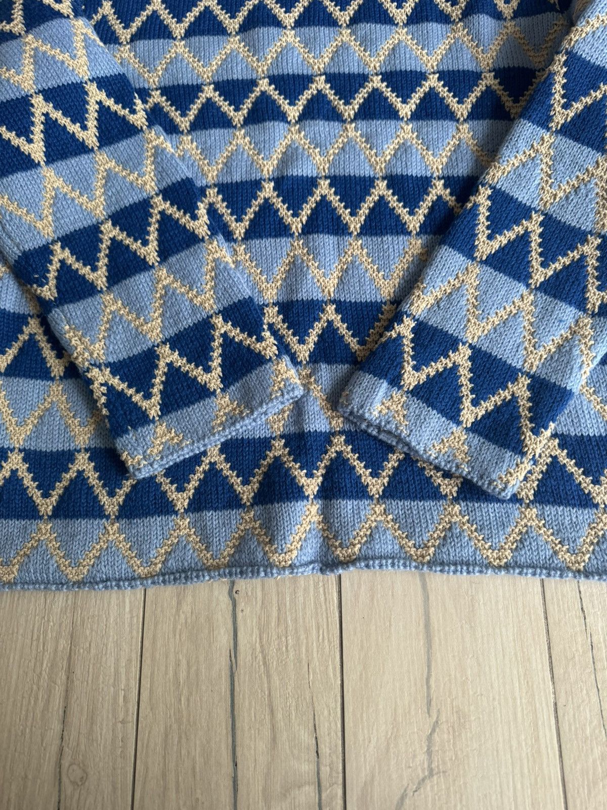 Marni FW20 Marni Thick Knitted Handmade Blue WoolSweater Size US M / EU 48-50 / 2 - 7 Thumbnail