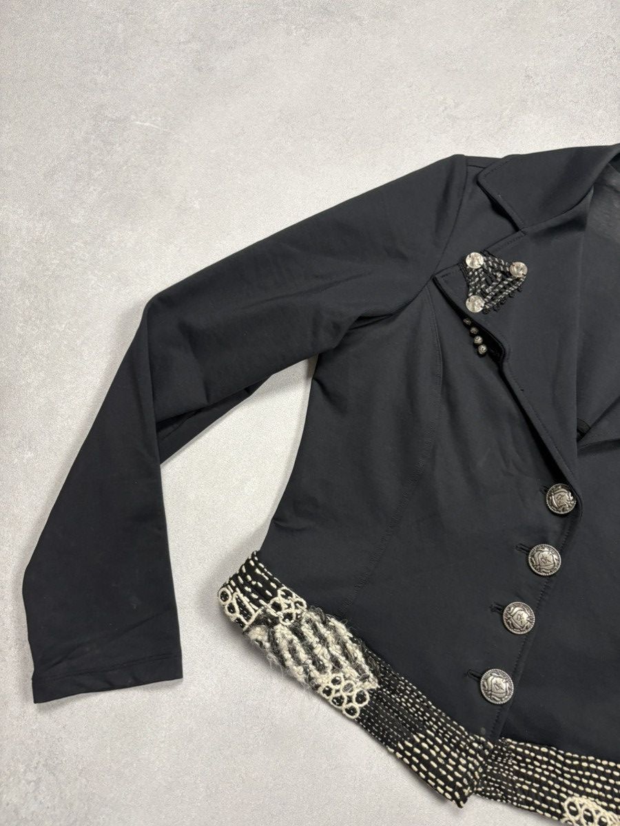 Other Save The Queen Italy Embellished Cropped Blazer Avant Garde Size M / US 6-8 / IT 42-44 - 6 Thumbnail