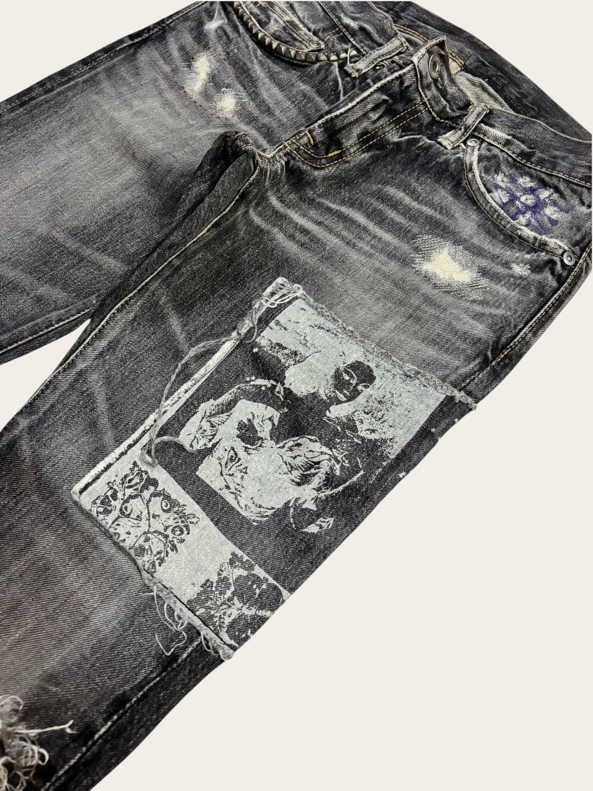 Hysteric Glamour Exclusive🔥 Hysteric Glamour x Destroy All Monsters Jeans Size US 30 / EU 46 - 4 Thumbnail