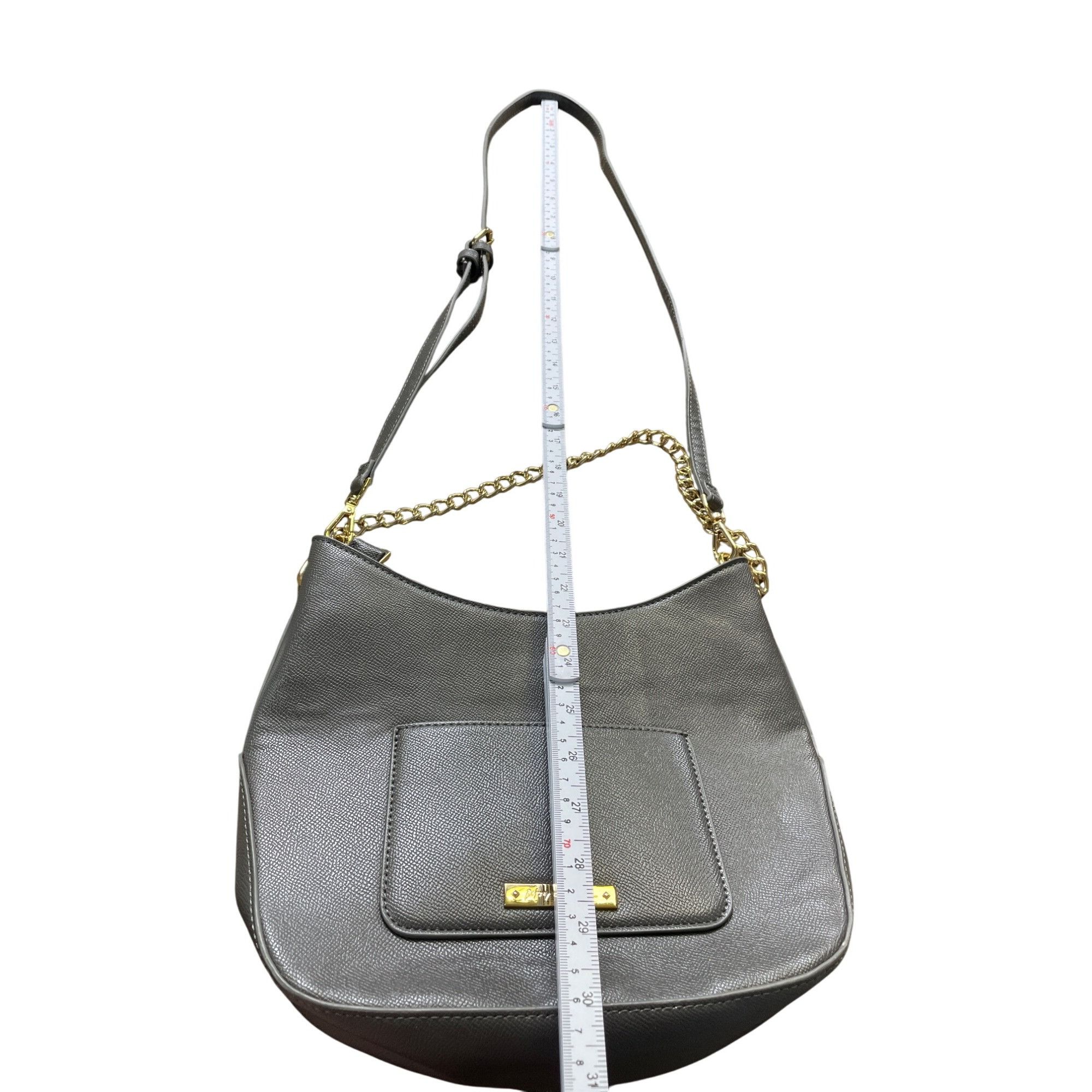 Betsey Johnson Betsey Johnson Womens Gray Faux Leather Crossbody Handbag SK Size ONE SIZE - 7 Thumbnail