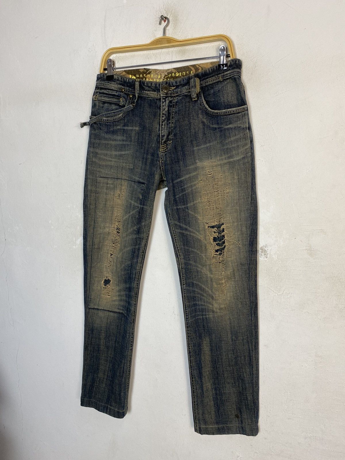 Other Nippon Blue Distressed Rusty Denim Straight Size 30 31 W351 Size US 31 - 4 Thumbnail