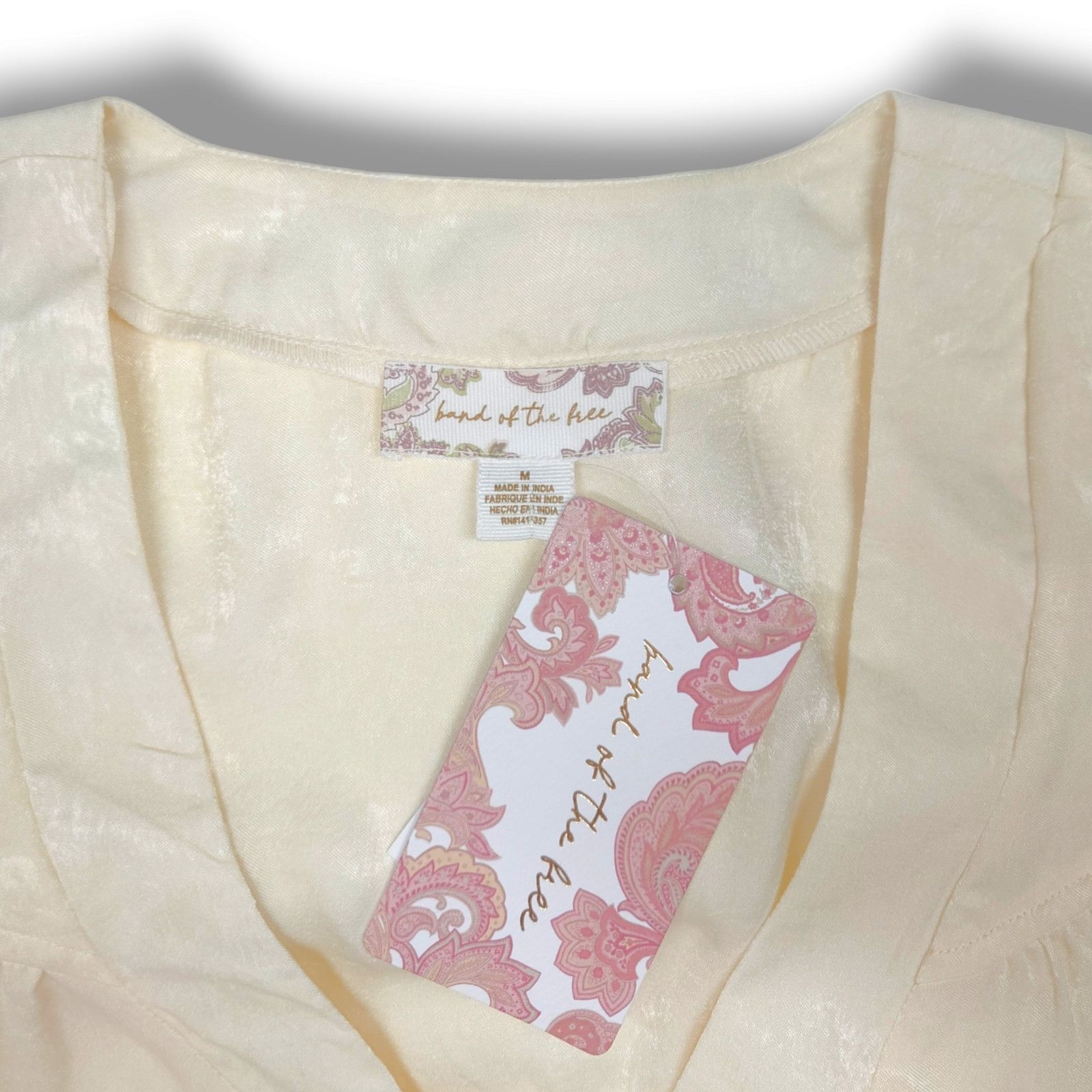 Other NWT B.O.G. Band of the Free Cash Blouse Sz. M [8-10] Ivory Size M / US 6-8 / IT 42-44 - 8 Thumbnail